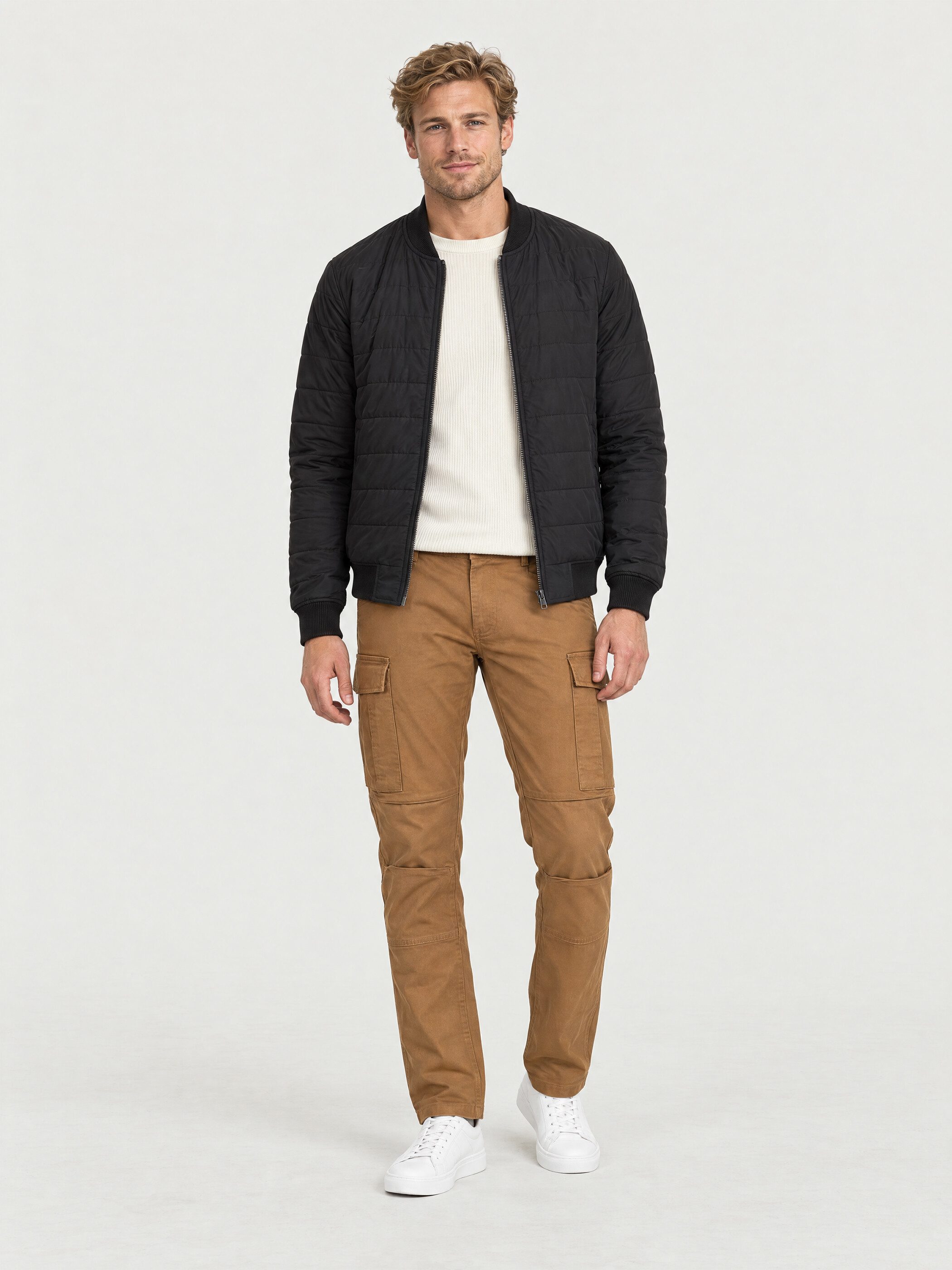 Yazubi Cargohose elegante Cargo Chino mit Stretch Slim Fit Herren Hosen für Männer, Cargohosen & Cargopants, 7 Taschen – Bild 4 von 5