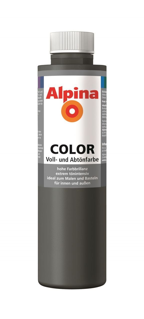 Alpina Vollton- und Abtönfarbe Alpina Dark Grey 750 ml dark grey seidenmatt