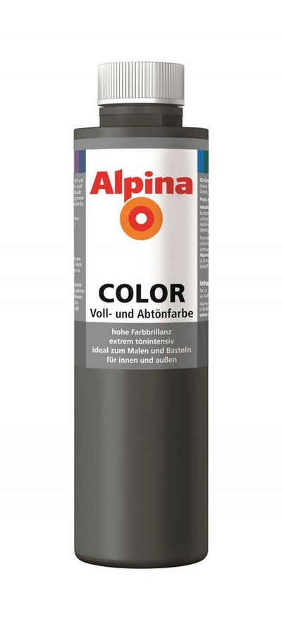 Alpina Vollton- und Abtönfarbe Alpina Dark Grey 750 ml dark grey seidenmatt