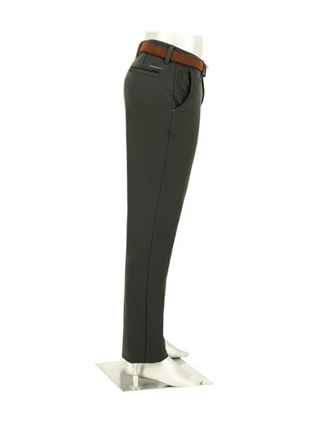 Alberto Golfhose Alberto Golf Hose Rookie Cosy Jersey Check WR Dunkel Grün Herren