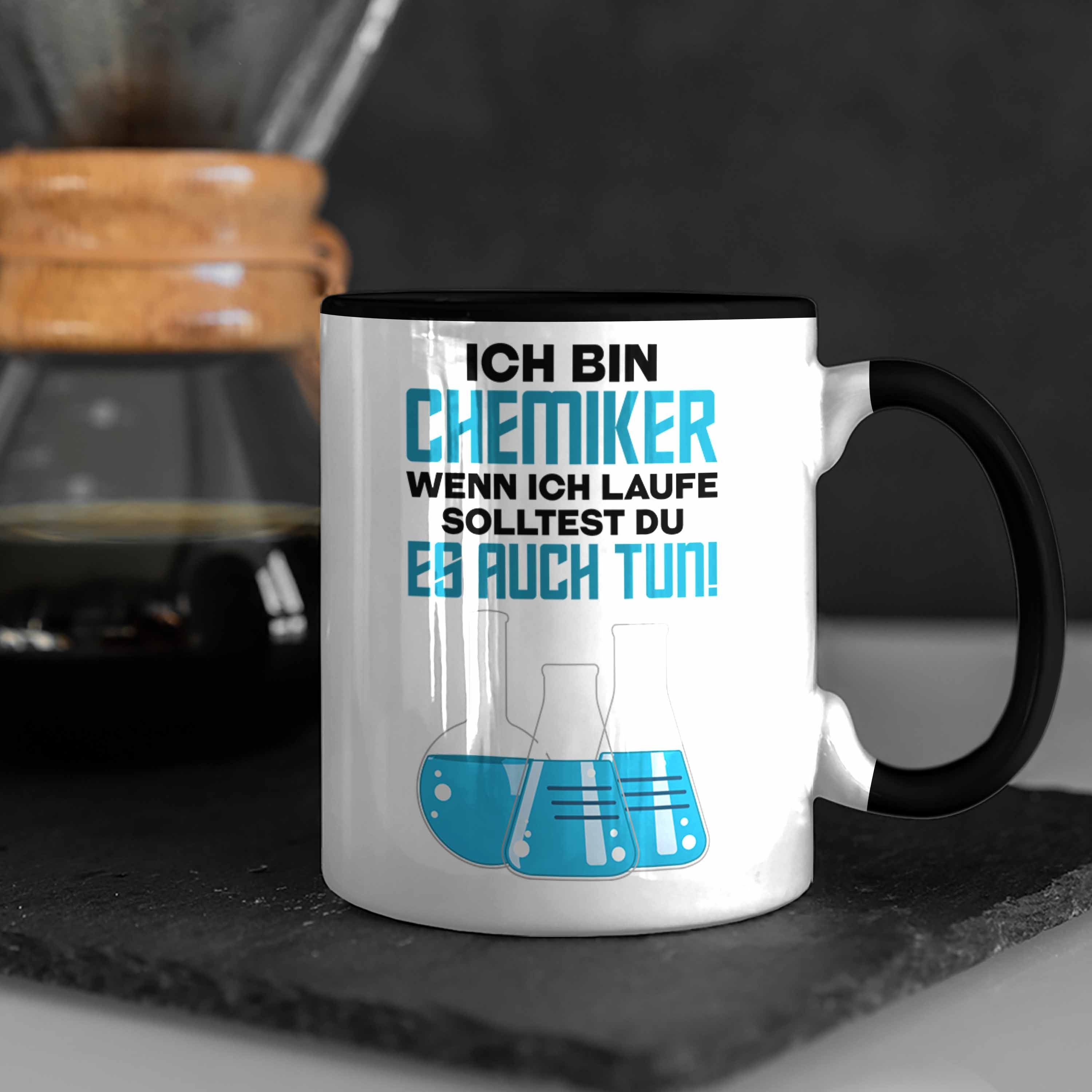 Trendation Tasse Trendation - Chemiker Tasse Tassen Chemielabor Chemielaborant Chemie Gadget Geschenk Geschenke Schwarz