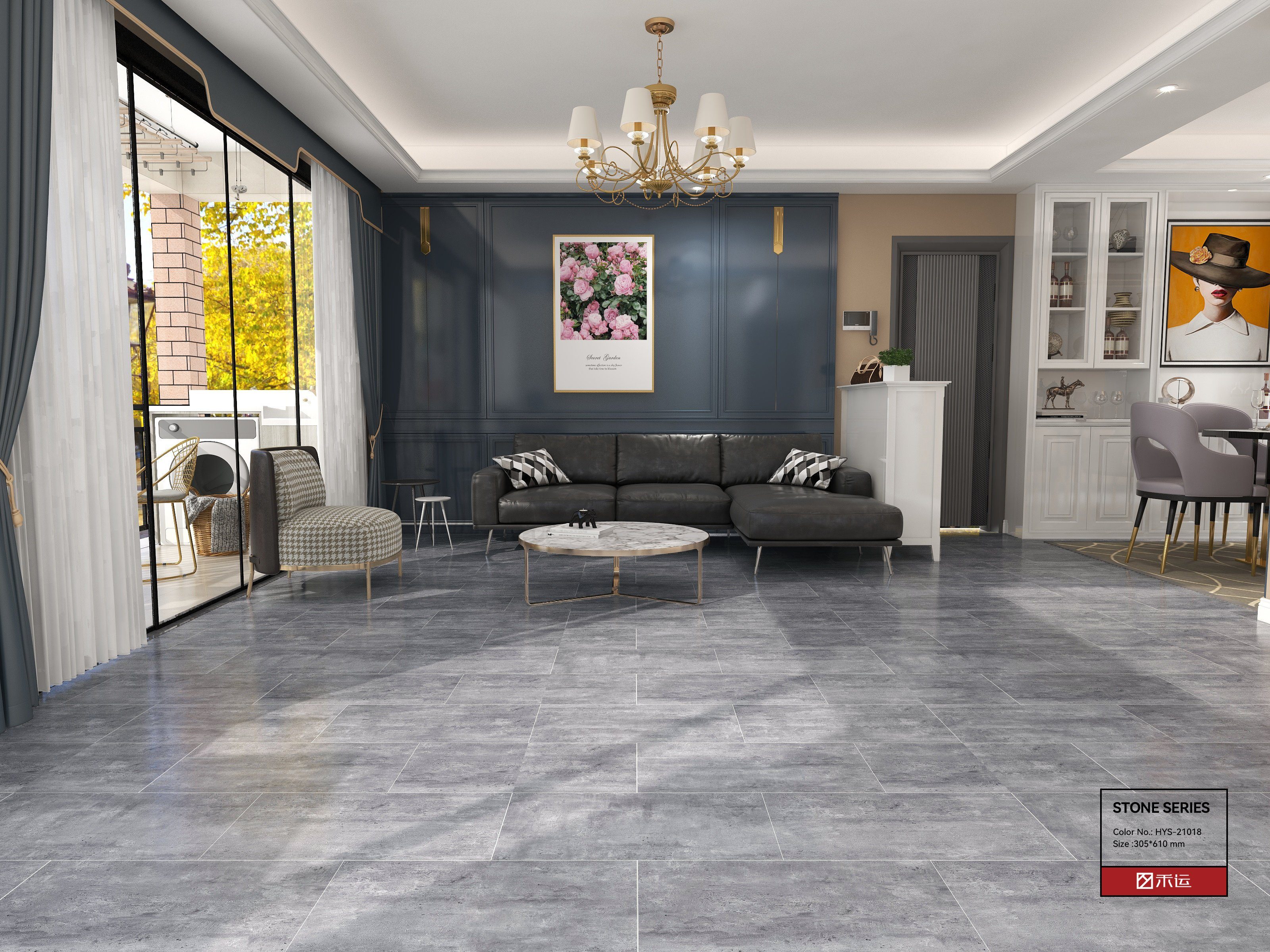 Super Solu Vinyllaminat Klick Vinylboden, Vinylfliesen, Steinoptik Bodenbelag, 1 St., 2.233m² = 12Stück im Paket, 610 x 305 x 6 mm, PVC Klick-Vinyl Bodenbelag