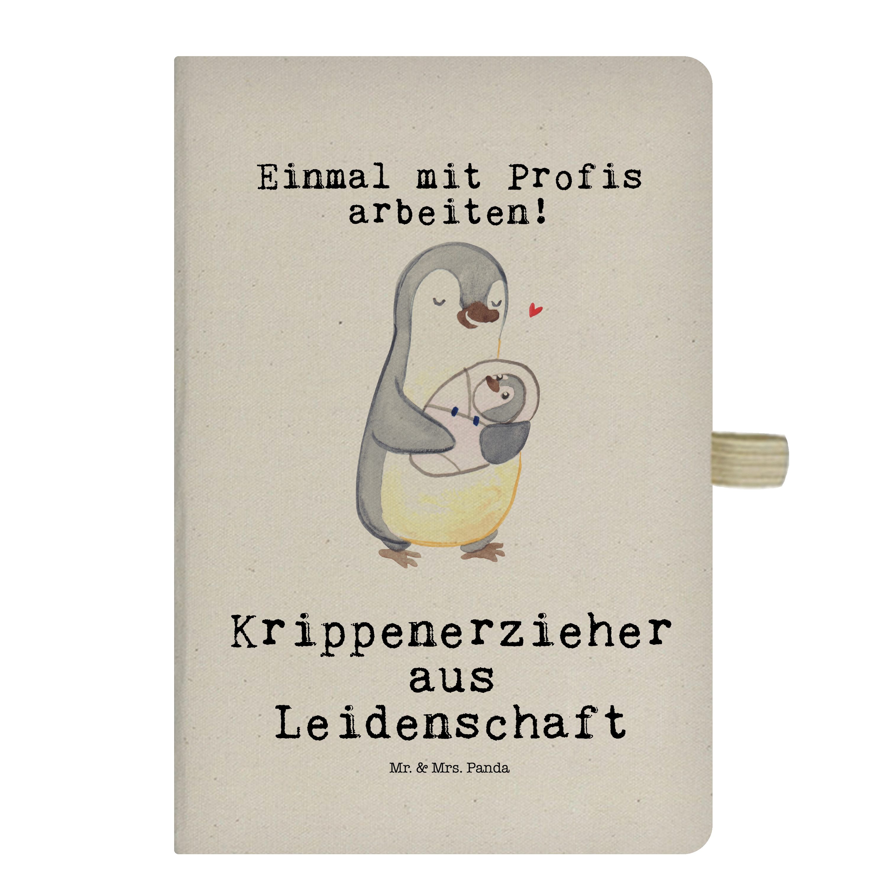 Mr. & Mrs. Panda Notizbuch Krippenerzieher aus Leidenschaft - Transparent - Geschenk, Journal, E Mr. & Mrs. Panda
