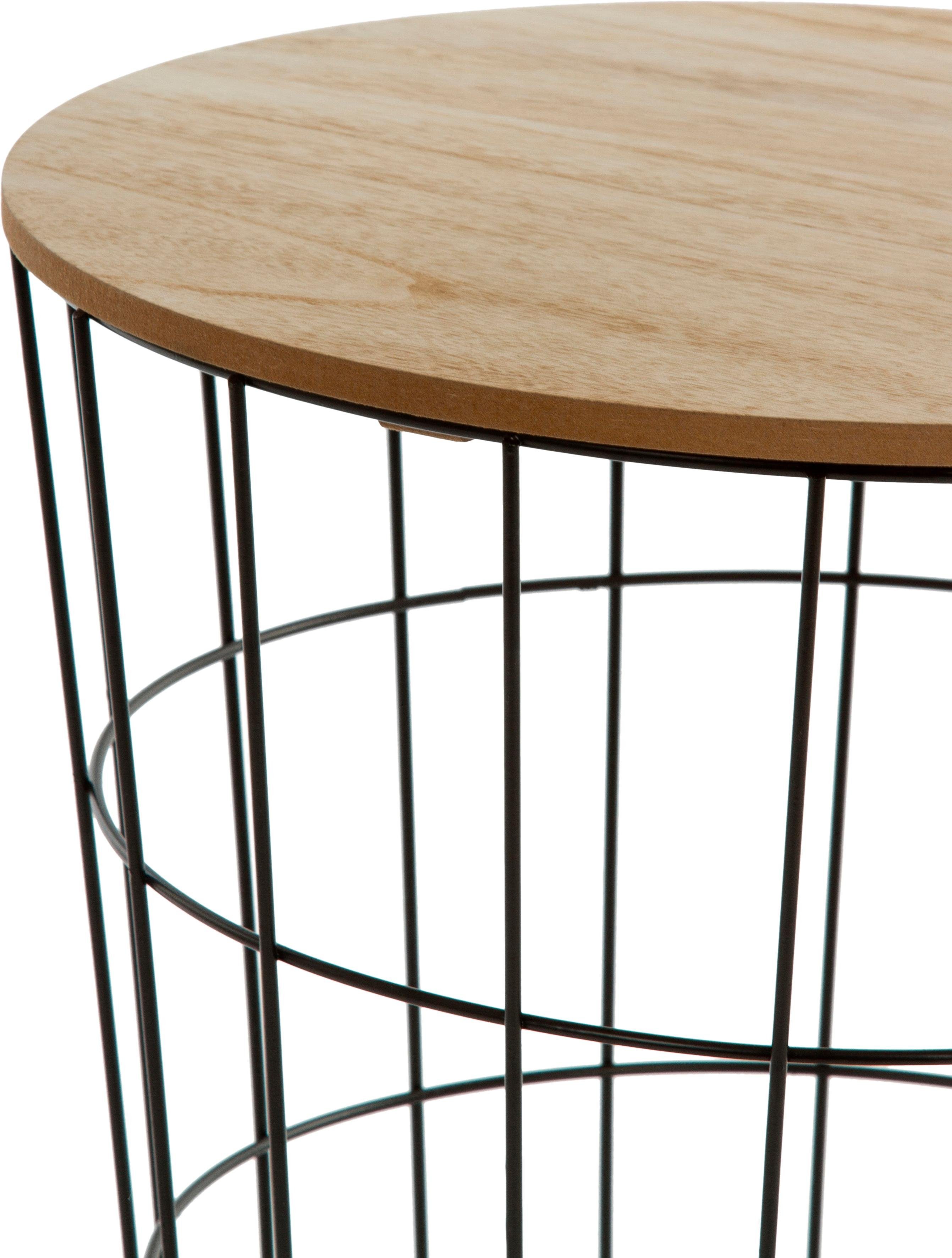 andas Beistelltisch St. Tropez, Höhe: 41 cm, runde Tischplatte Ǿ 39,5 cm, Couchtisch mit Metallgestell und abnehmbarer Tischplatte