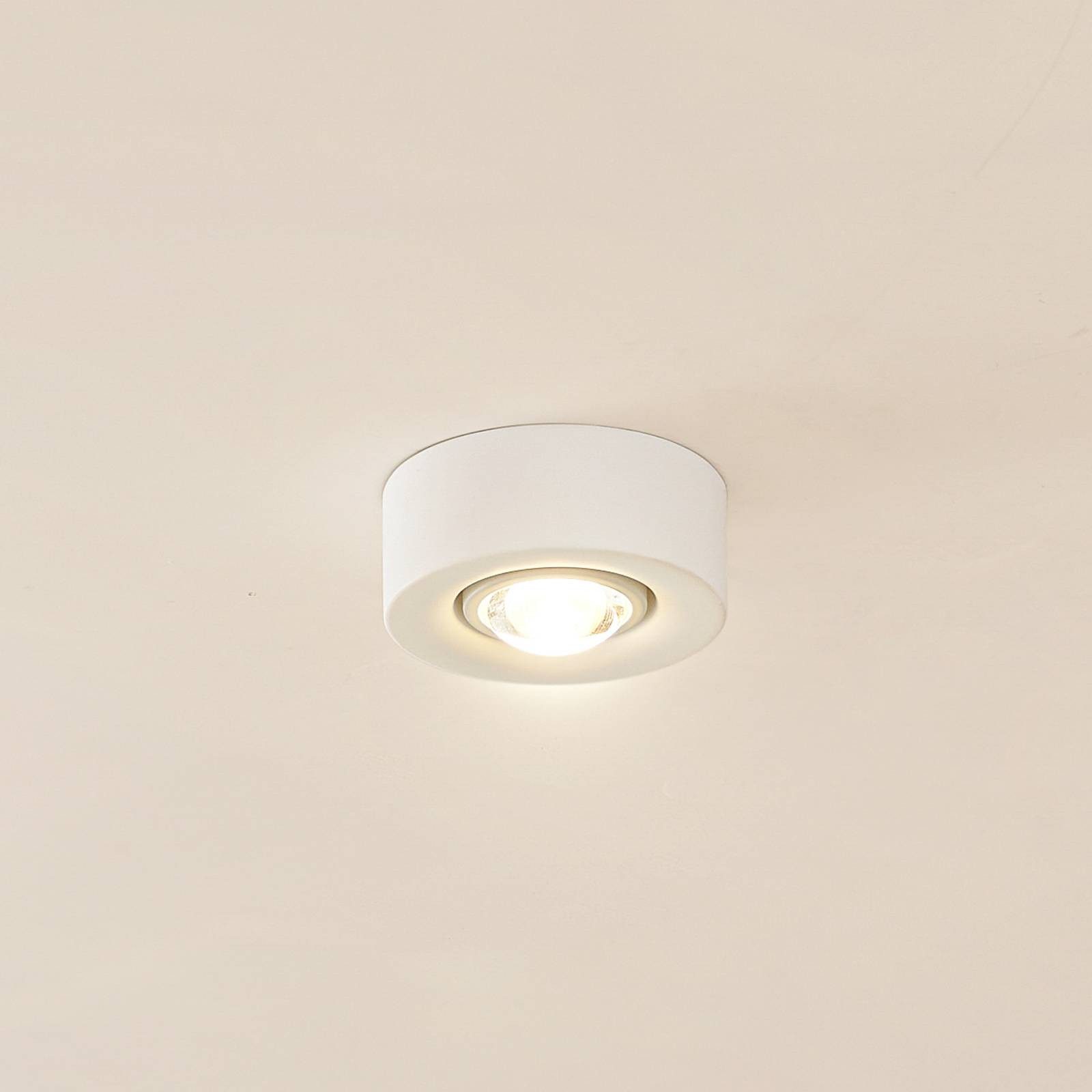 Lindby Deckenleuchten Levia, Gips Weiß IP20, 1 x 11 W LED