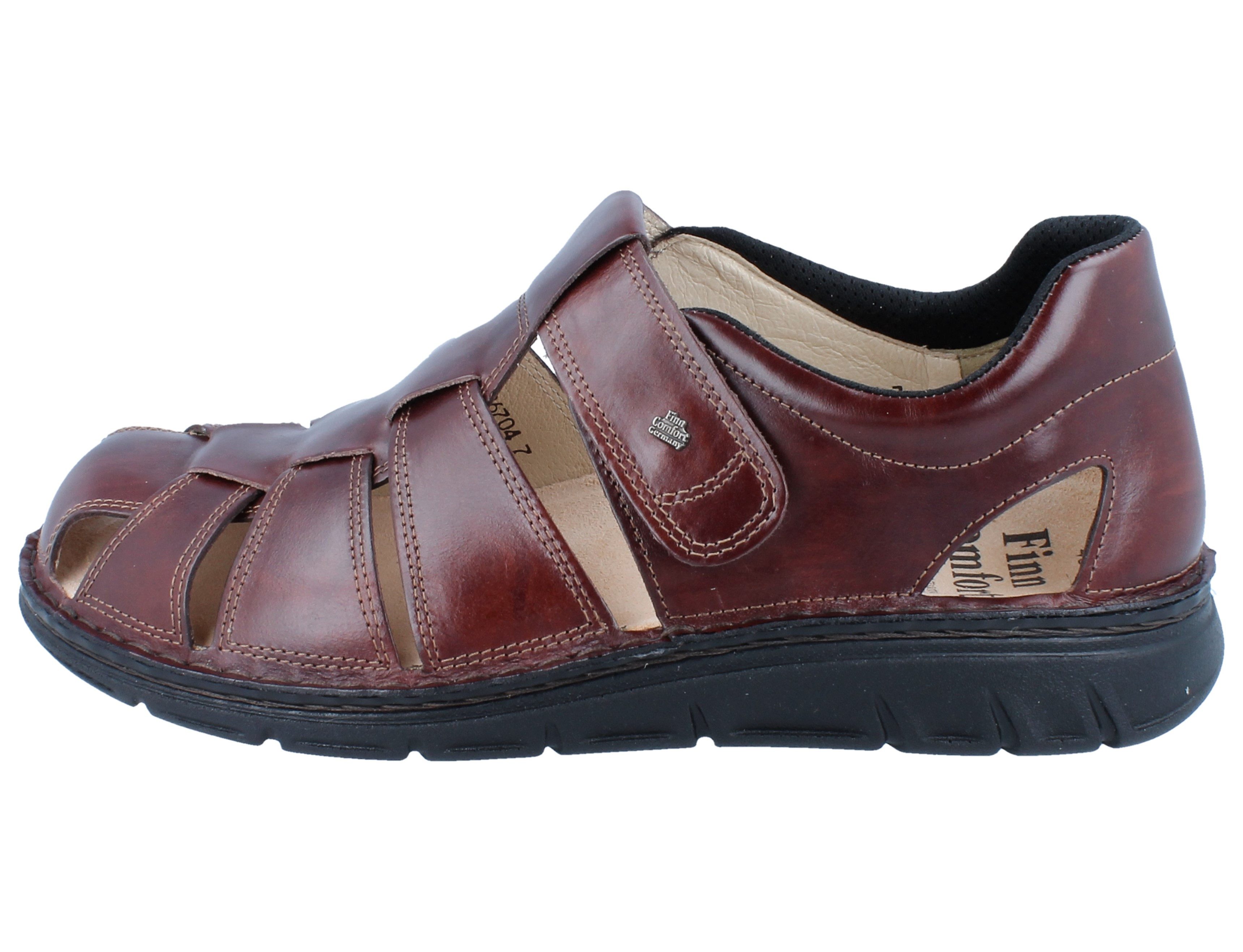 Finn Comfort FINN COMFORT Copan Soft Herren Sandale braun Glattleder - Größe: 47 Sandale Wechselfußbett