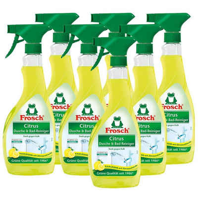 FROSCH 7x Frosch Citrus Dusche & Bad Reiniger 500 ml Sprühflasche Badreiniger