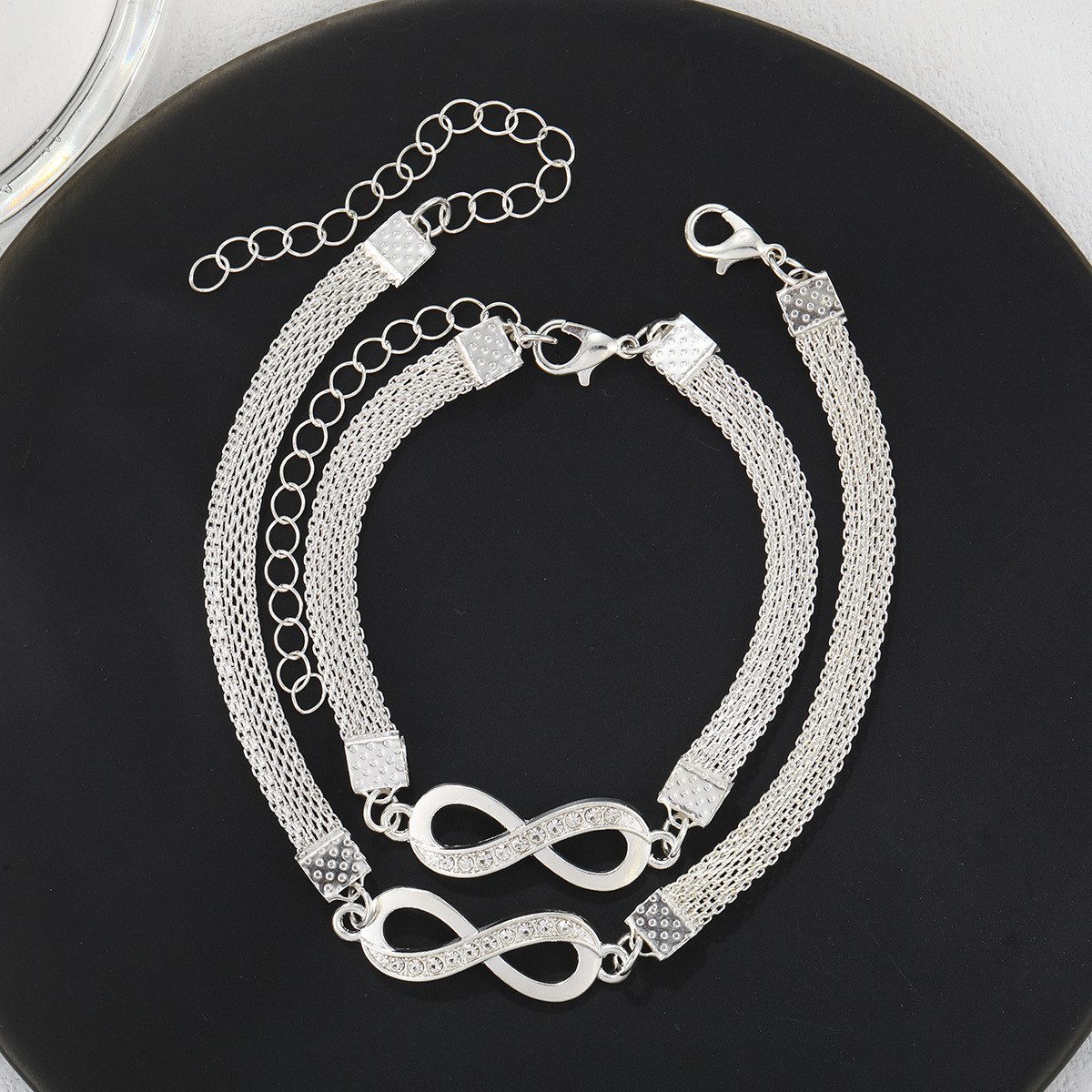 KARMA Schmuckset Fußkettchen und Armband silber 2er Set (2-tlg., Damenschmu günstig online kaufen