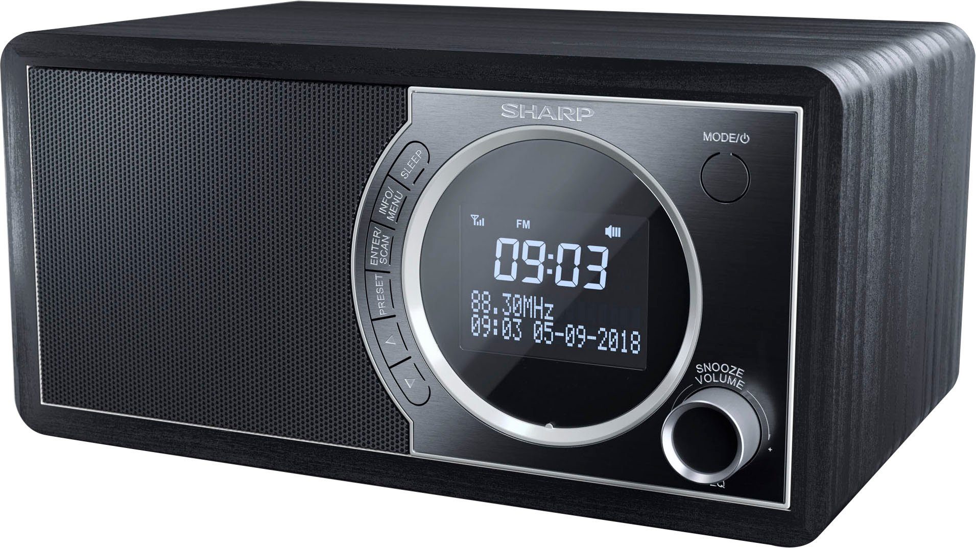 Sharp DR-450 Digitalradio (DAB) (Automatische Senderverfolgung, Digitalradio (DAB), FM-Tuner mit RDS, 6 W)