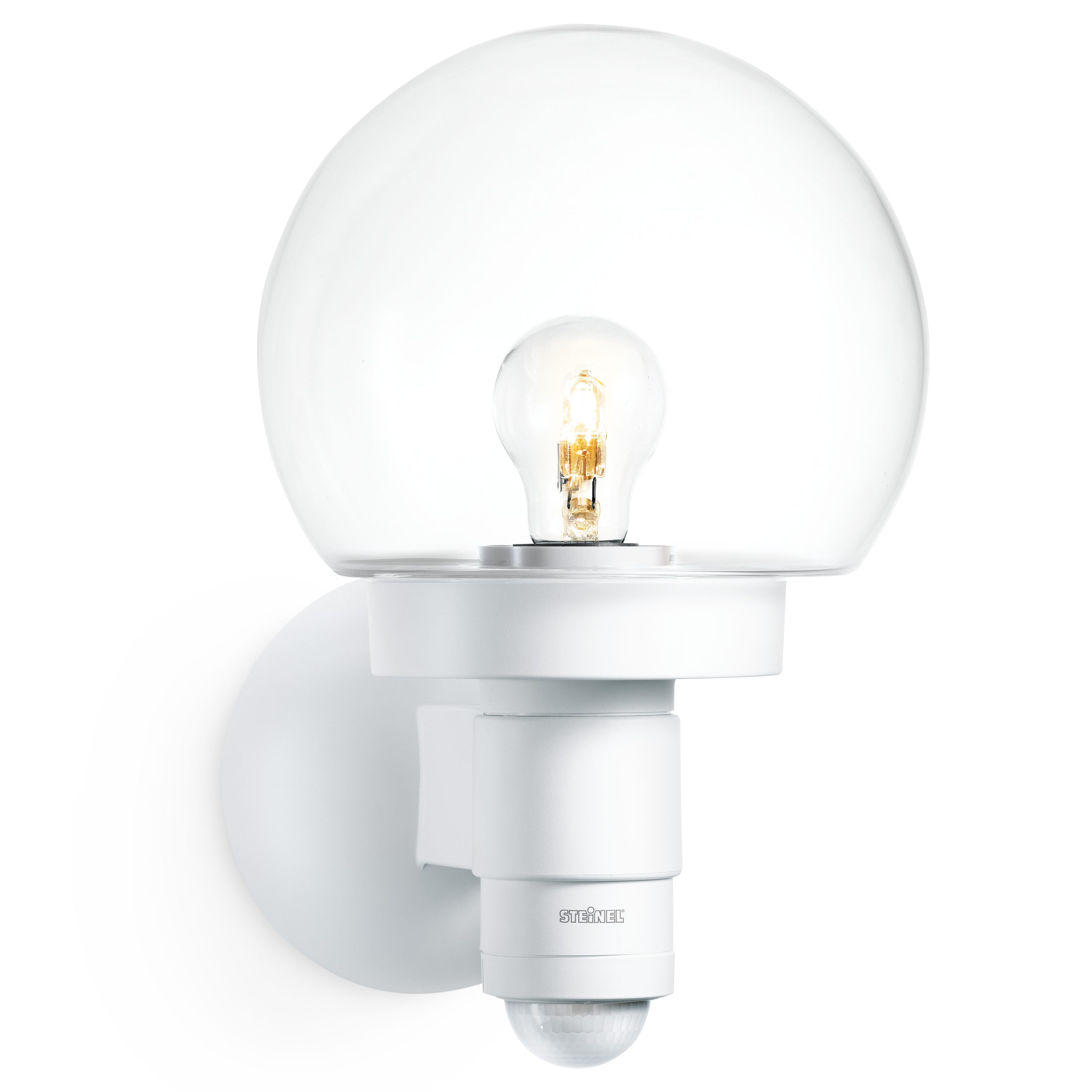 steinel Außen-Wandleuchte L 115 S, ohne Leuchtmittel, 240° Bewegungsmelder, E27, 60W, Dämmerungssensor