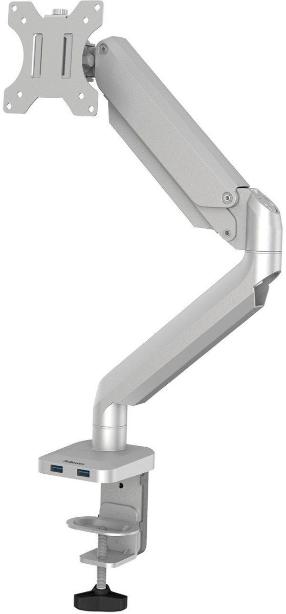 FELLOWES Monitor-Halterung Monitorarm Platinum Series 1 Bildschirm Tischklemme silber