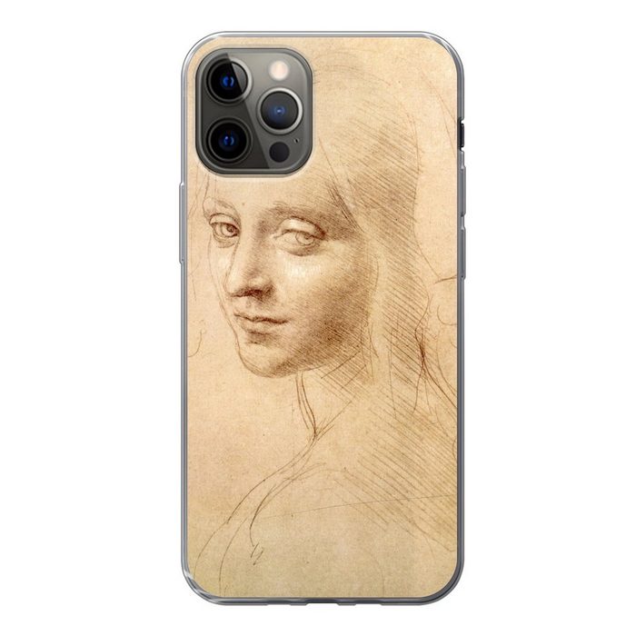 MuchoWow Handyhülle Skizze - Leonardo da Vinci Handyhülle Apple iPhone 12 Pro Smartphone-Bumper Print Handy