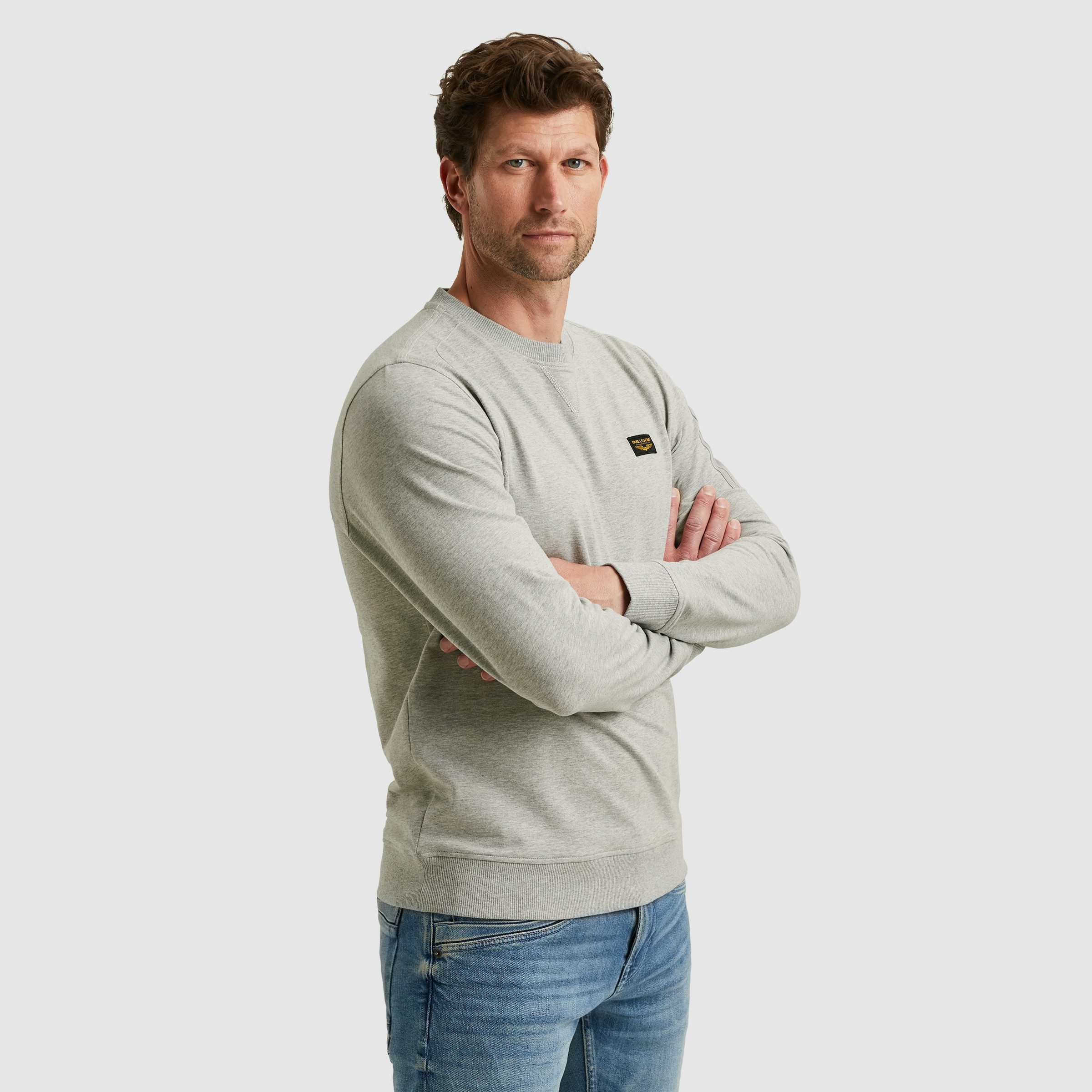 PME LEGEND Sweatshirt mit Logo Stickerei