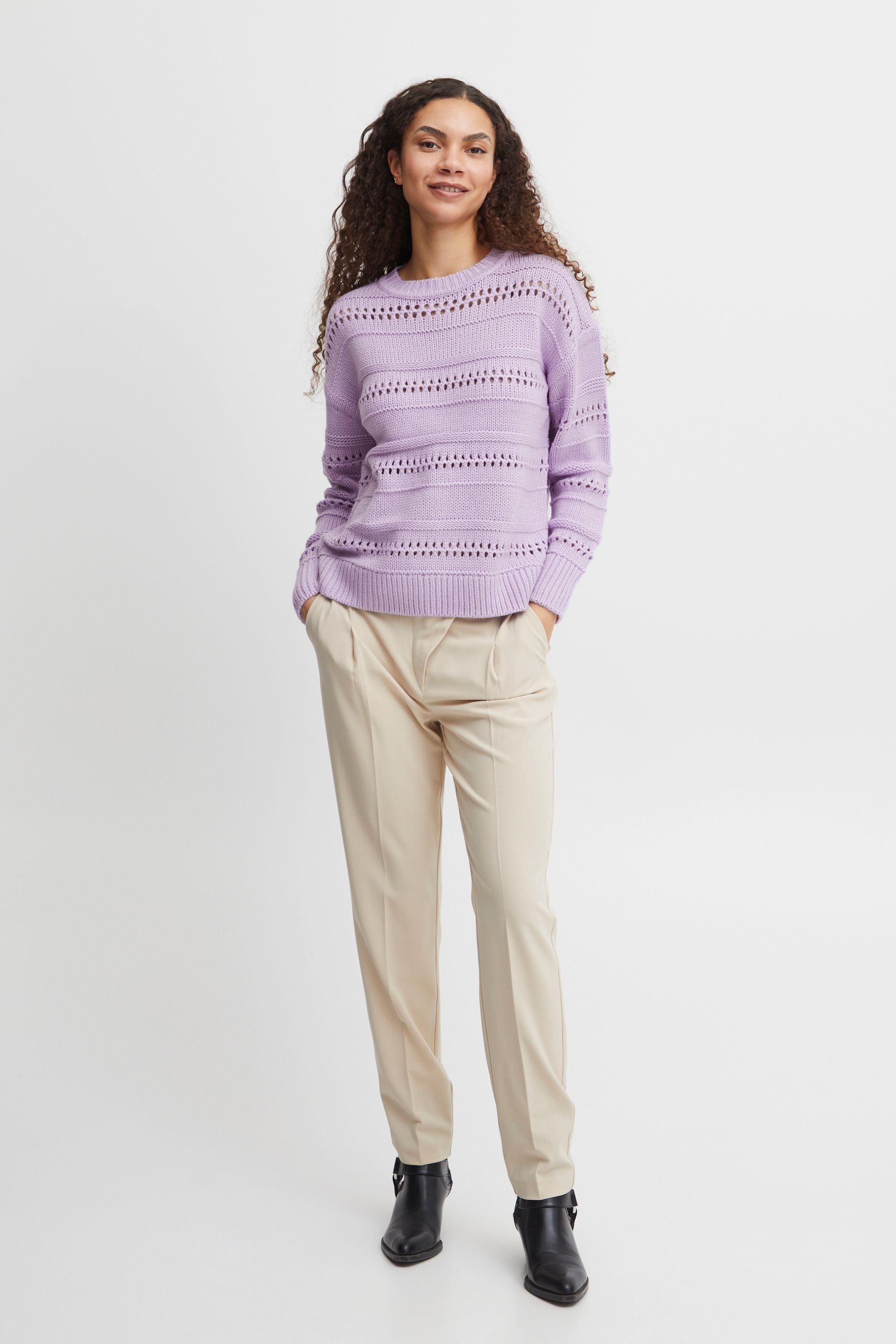 Purple 20812757 - Strickpullover Rose BYOTINKA (153716) POINTELLE JUMPER b.young