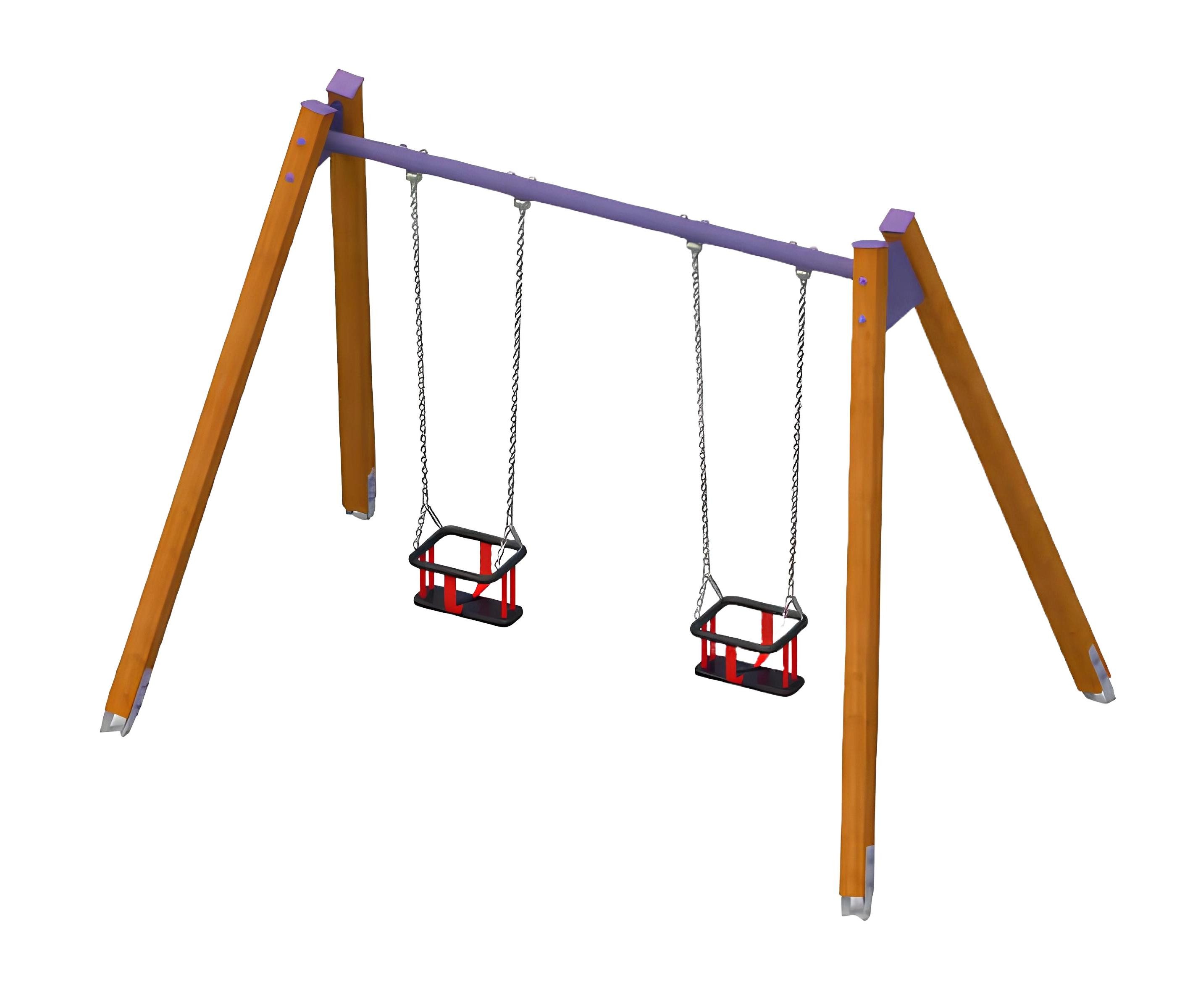 Xlmoebel Doppelschaukel Balancewippe für Kinder aus robustem Material, ideal für draußen, Hergestellt in Europa