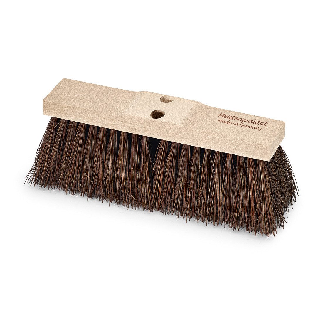 Nölle Staubbesen Straßenbesen Piassava 40 cm Braun 1 Stück (Reinigungsset, Holzkörper, Piassava-Borsten, Metallhalterung), Besen Kehrbesen Straßenkehrer Piassavabesen Reinigungsbesen Meisterbes