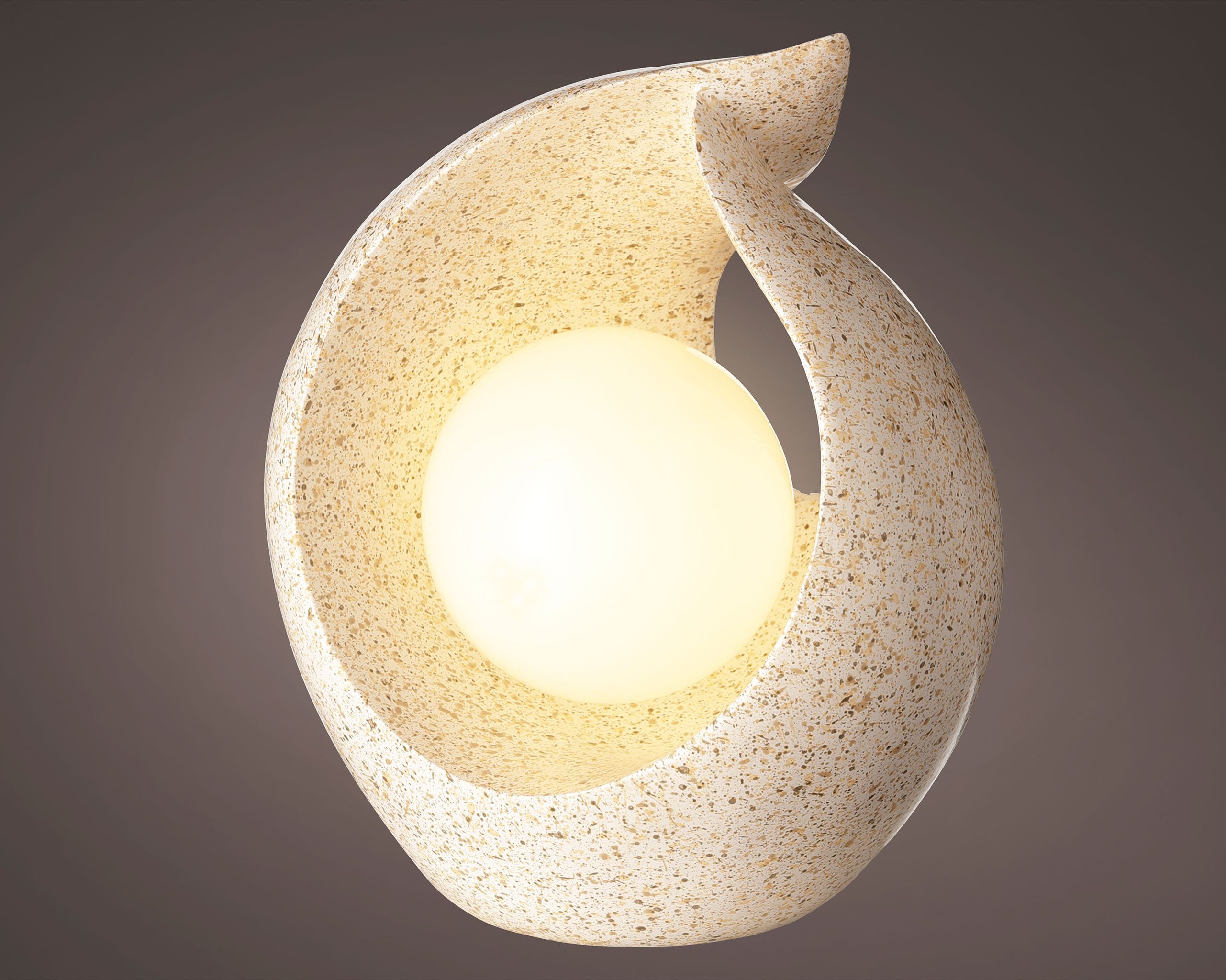 Lumineo LED Solarleuchte, Dauerlicht, warmweiß, LED Solar Tischleuchte 17x13x19cm Keramik gesprenkelt Warmweiß