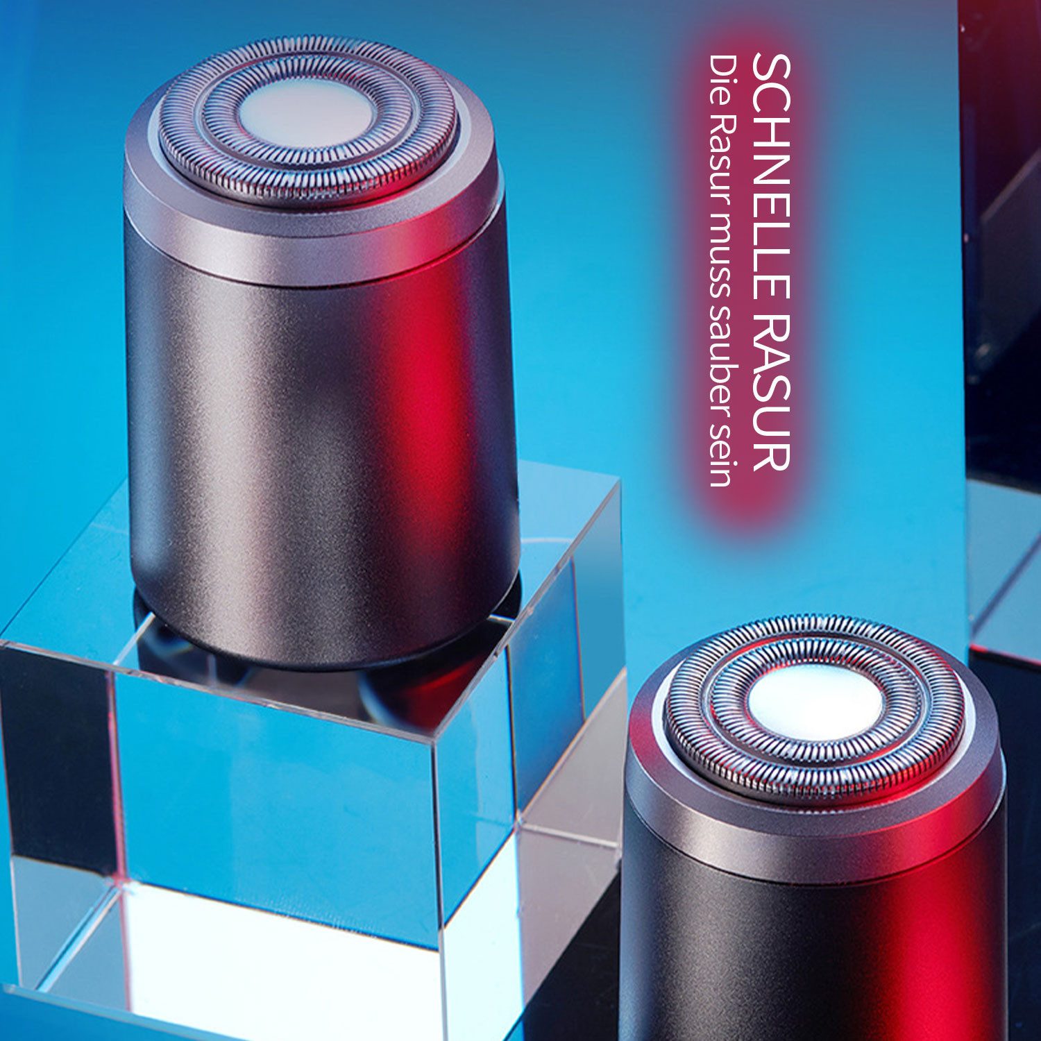 Refttenw Elektrorasierer Herren Tragbarer Multifunktionaler Wasserdichter Mini Elektrorasierer, Elektrorasierer & Reinigungsbürste