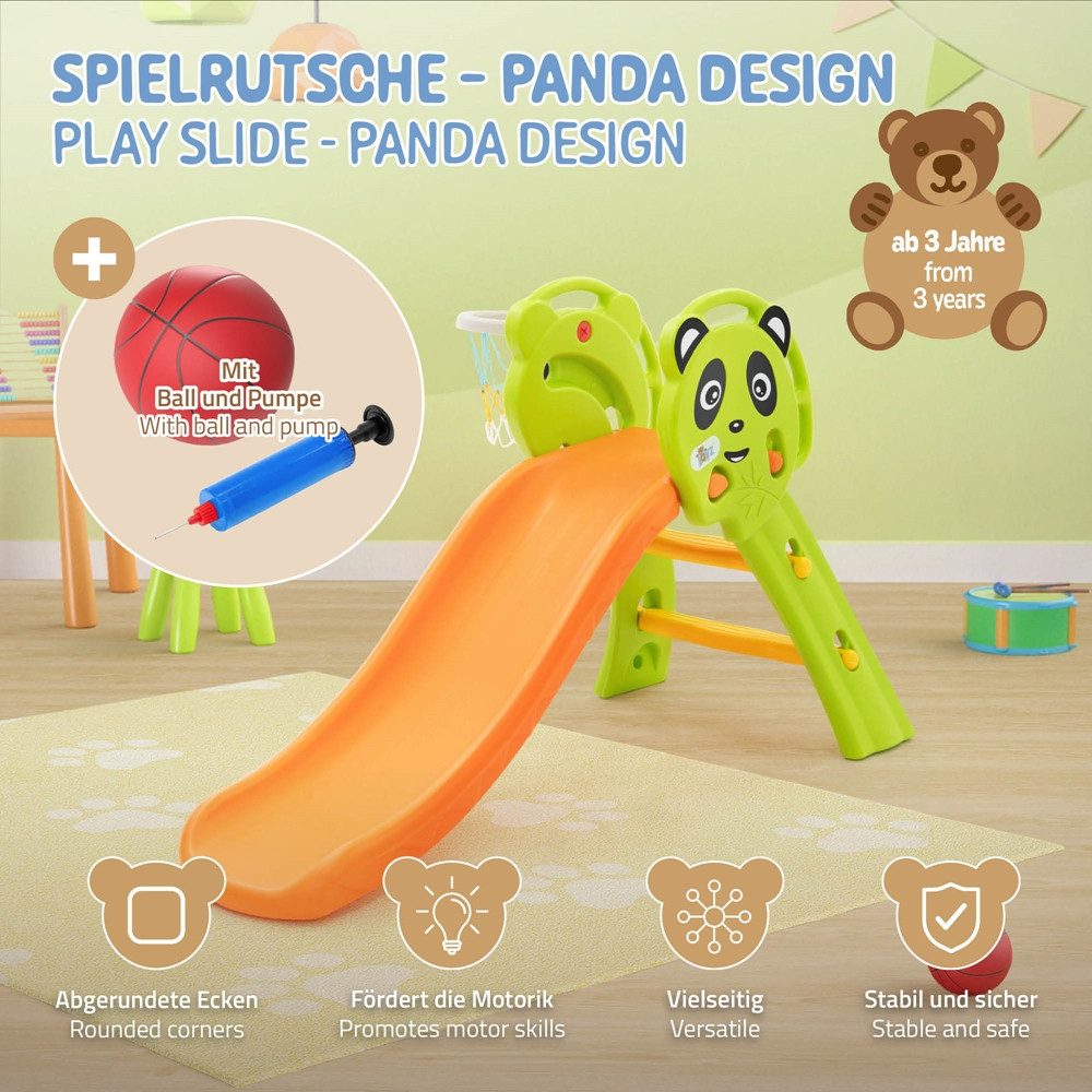 Joyz Rutsche 2in1 Kinderrutsche Spielrutsche Spielzeug Gartenrutsch Basketb günstig online kaufen
