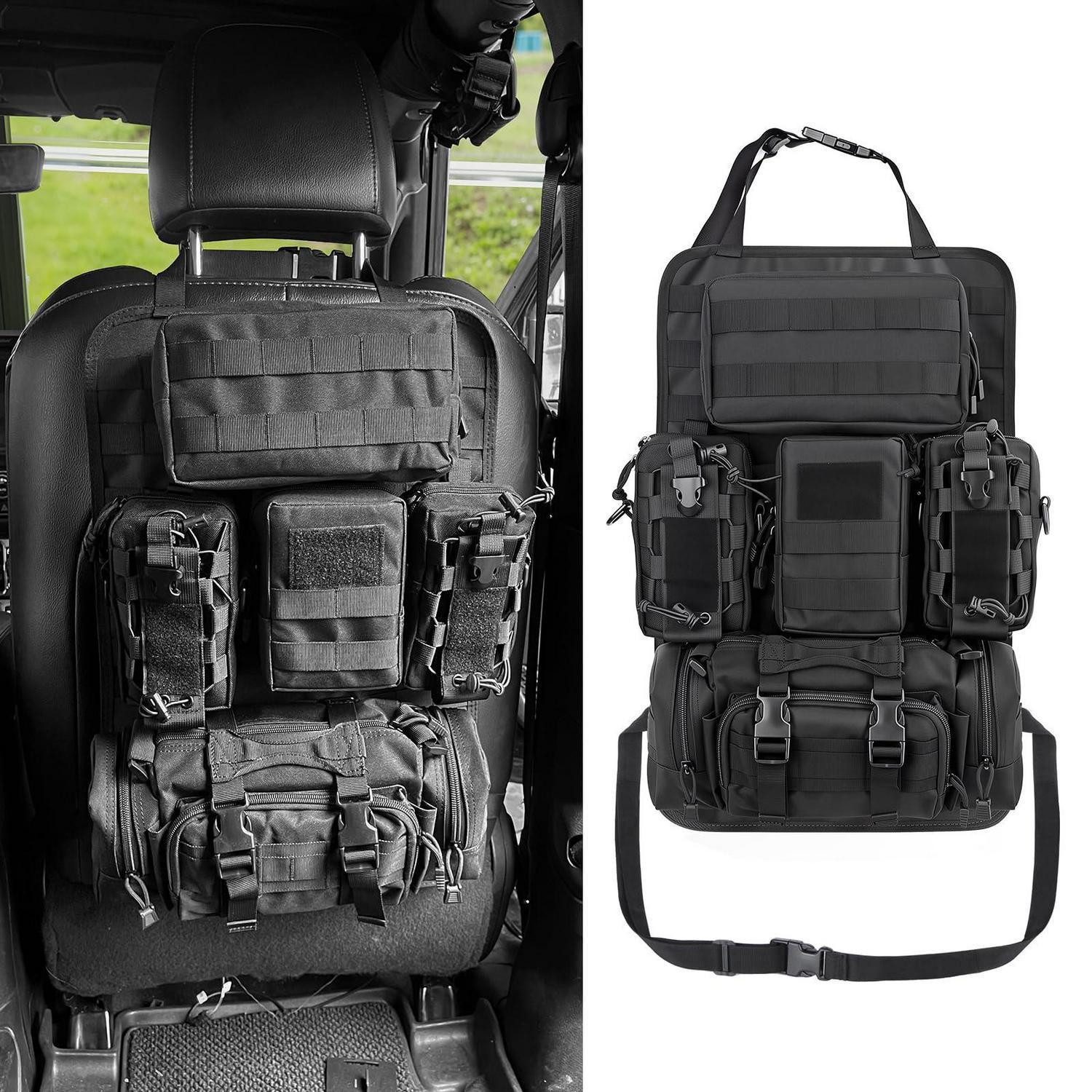 LuxusKollektion Rücksitzorganizer Auto Rücksitz Organizer Molle Taktisch 5 Taschen