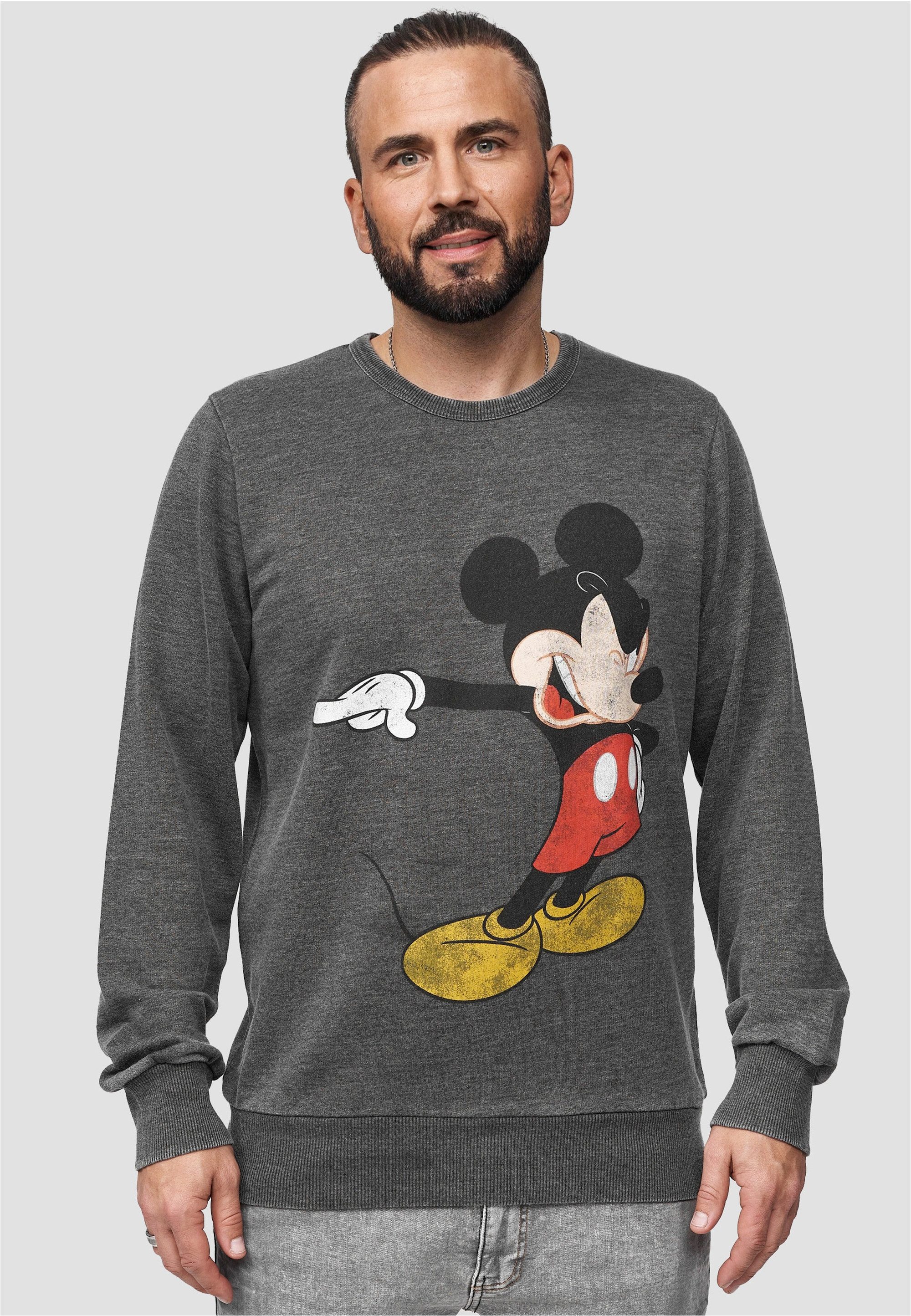 Recovered Sweatshirt Disney Pointing Mickey im zeitlosen Design günstig online kaufen