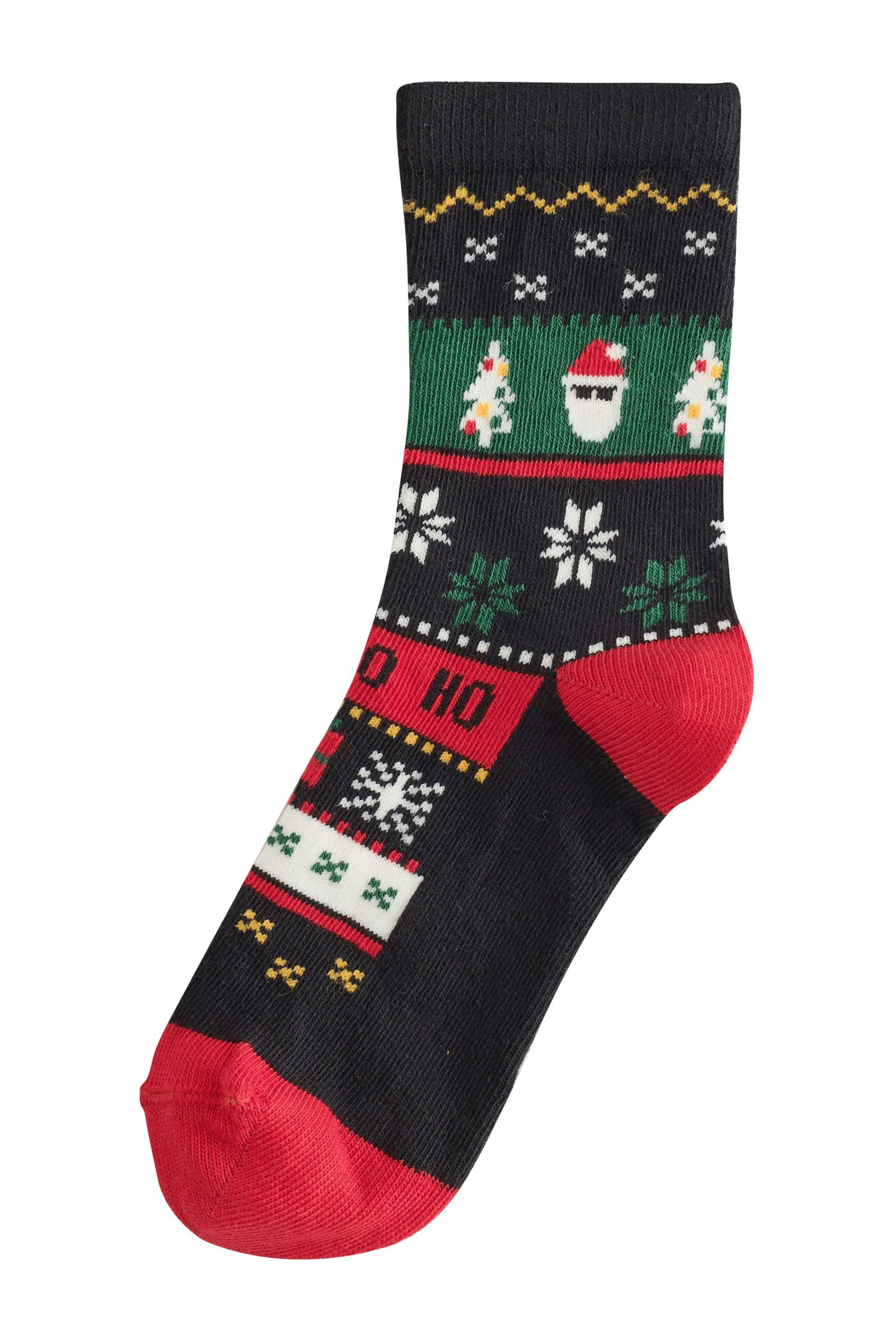 Next Basicsocken Weihnachtssocken mit Baumwollanteil, 3er-Pack (3-Paar) – Bild 2 von 5