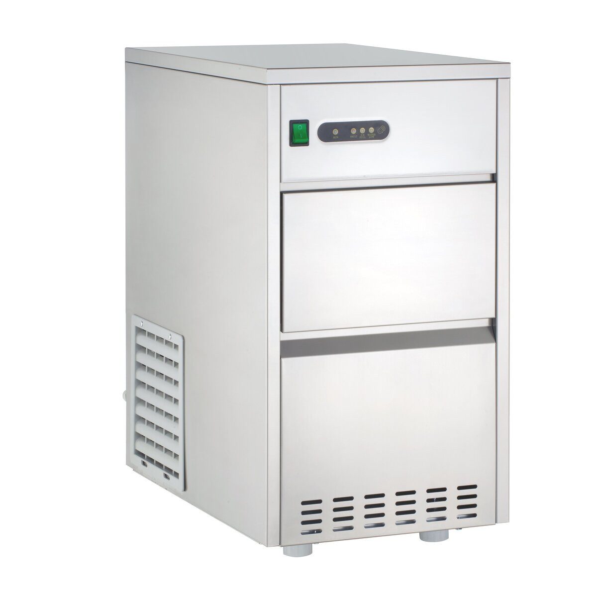 GastroHero Elektrischer Eiswürfelbereiter Eiswürfelbereiter 24 kg/24h Hohlkegel Eiswürfelmaschine Bar, 3,2 Liter Wassertank, ohne Festwasseranschluss nutzbar, luftgekühlt