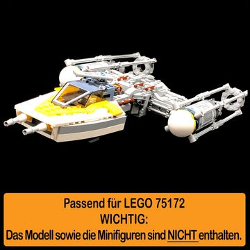 AREA17 Standfuß Acryl Display Stand für LEGO 75172 Y-Wing Starfighter (verschiedene Winkel und Positionen einstellbar, zum selbst zusammenbauen), 100% Made in Germany