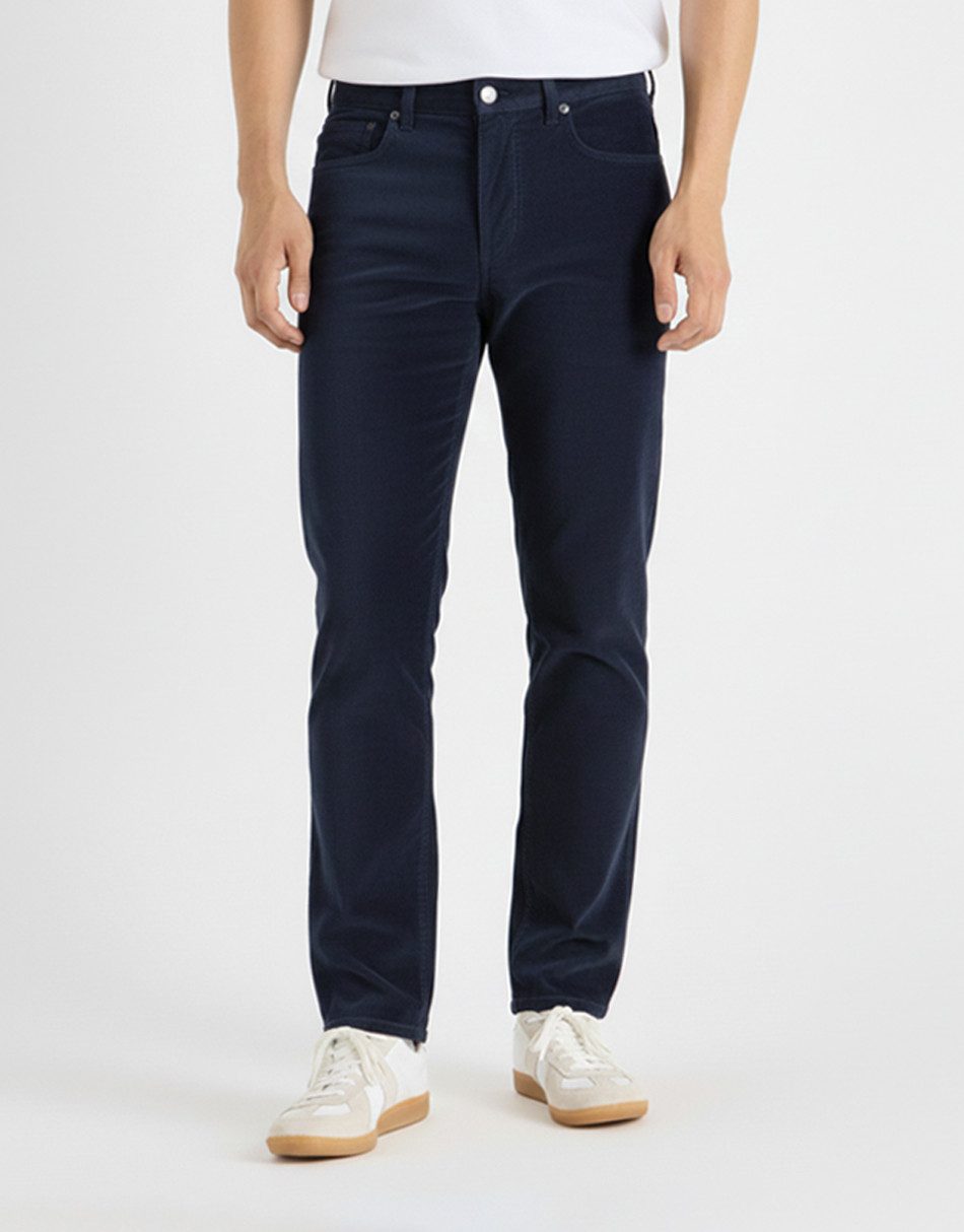 BlauerHafen Cordhose Herren Cordhose 5-Pocket SLIM FIT modisch lässig elastisch – Bild 2 von 4