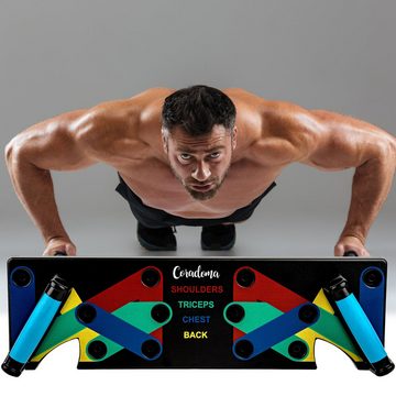 Coradoma Liegestützgriffe Push Up Rack Board 9in1 Liegestützbrett mit Handgriffen Home Workout, Farbcodiertes Training Fitness Zuhause