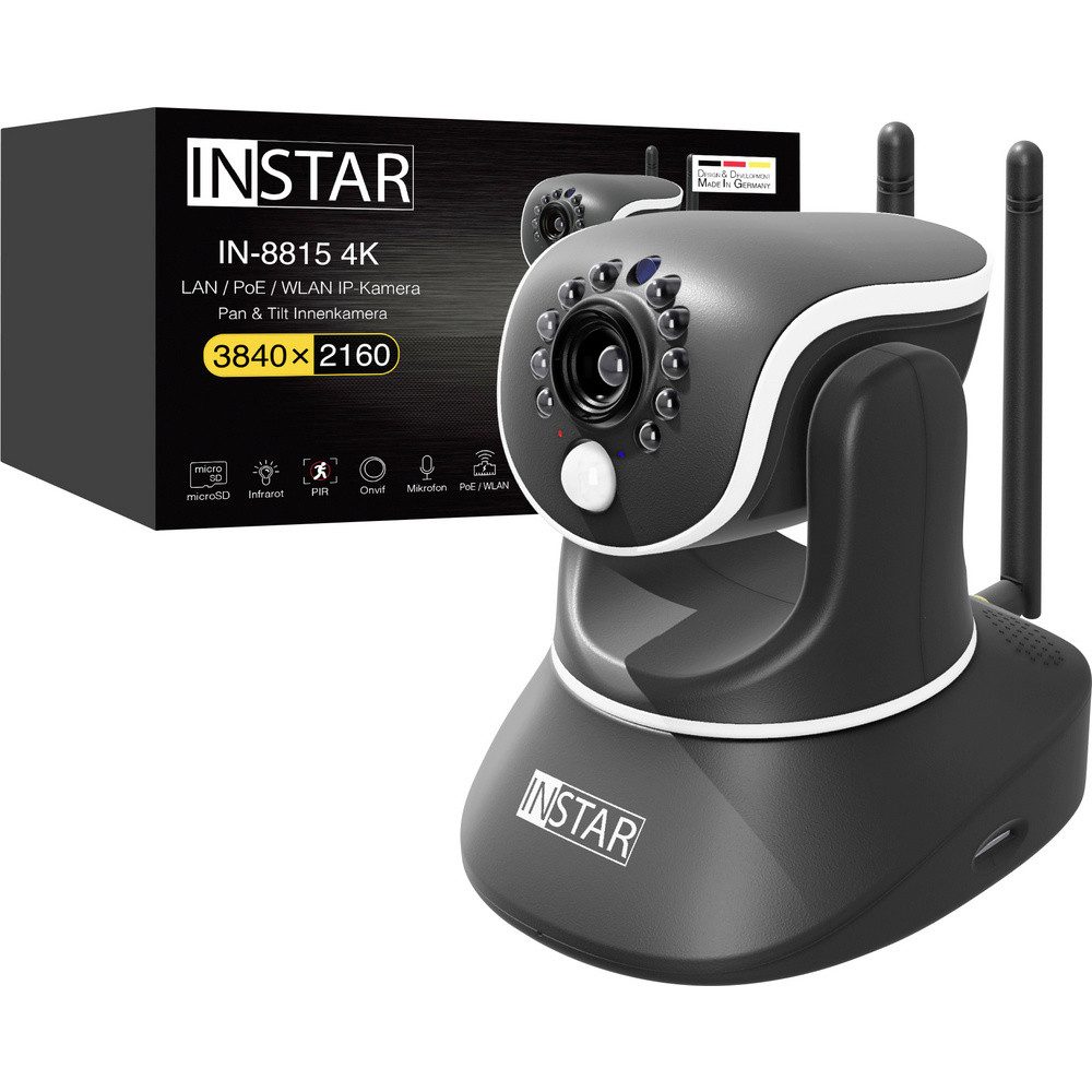 INSTAR Überwachungskamera INSTAR IN-8815 4K POE/WLAN schwarz 18005 IP Überwachungskamera (18005 (IN-8815 4K POE/WLAN schwarz)
