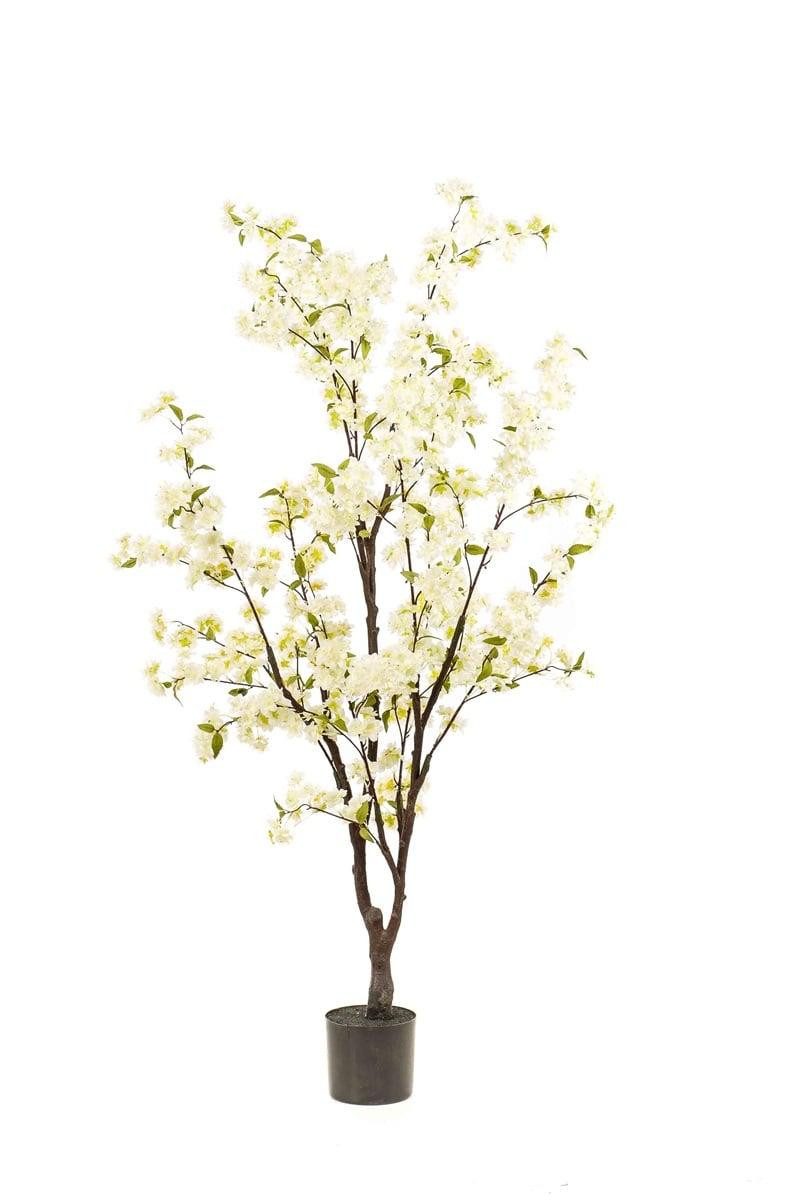 Kunstbaum Deko Kirschblütenbaum JANKFUN mit Blüten, Kunststamm, weiß, 175cm Zierkirsche, artplants, Höhe 175.0 cm