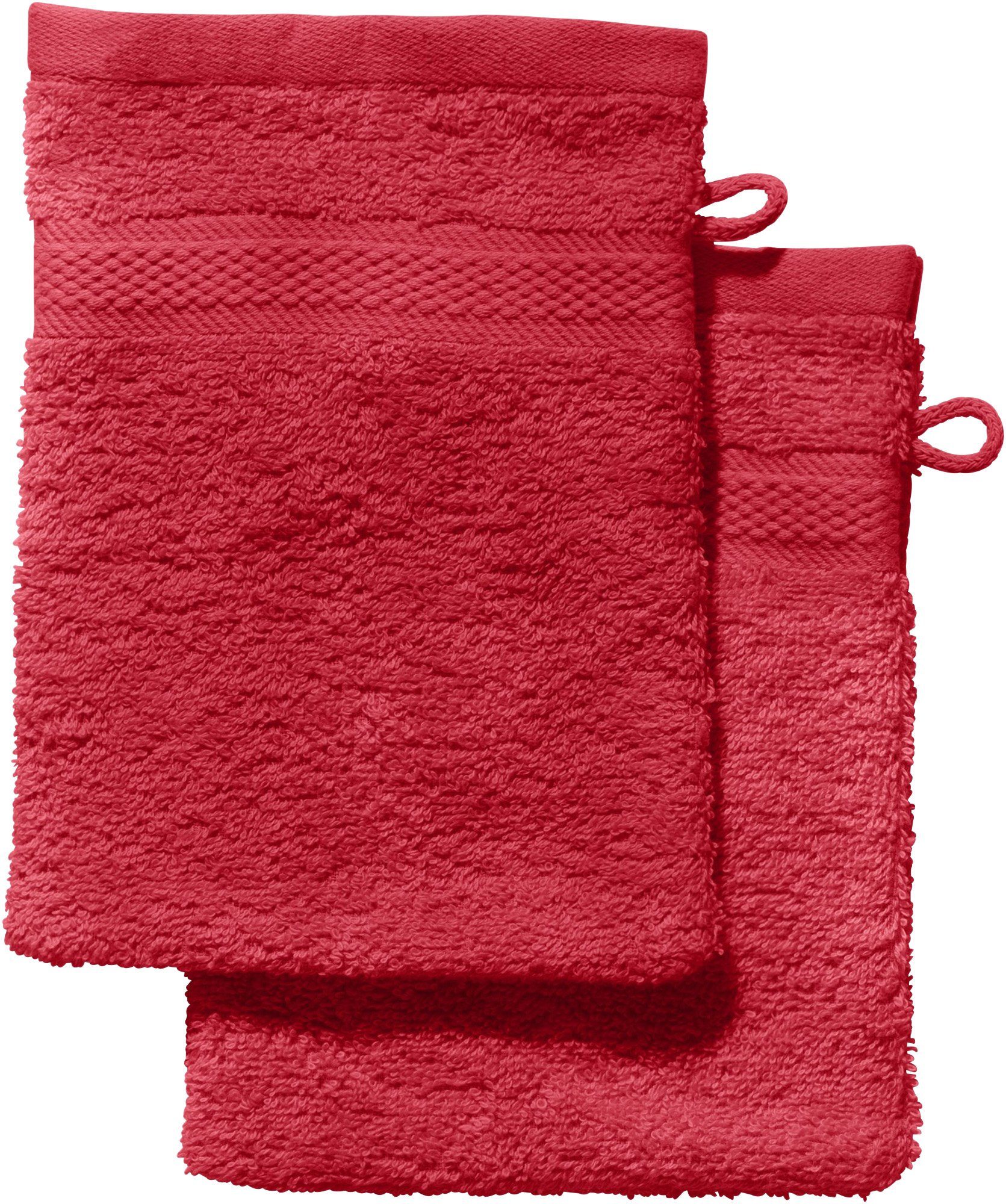 REDBEST Waschhandschuh Waschhandschuh "Chicago" 2er-Pack, Frottier, Walk-Frottier Uni