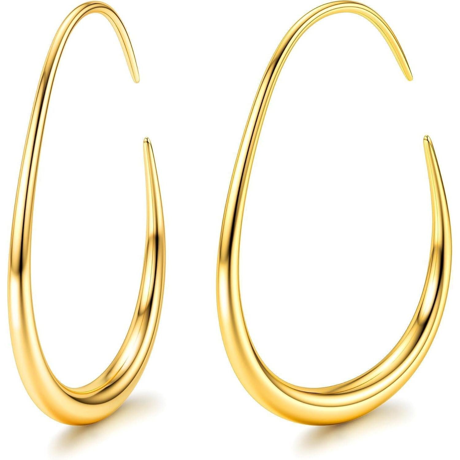 LuxusKollektion Schmuckset Ohrringe Creolen Edelstahl Damen 18 Karat Gold O günstig online kaufen