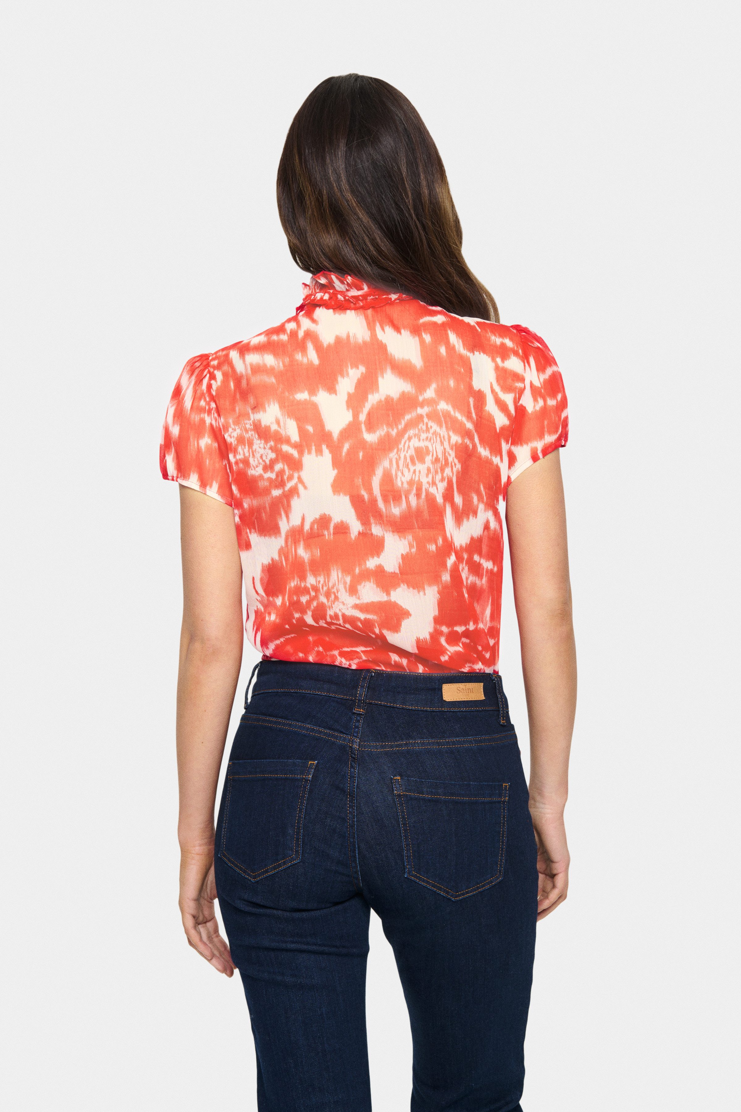 Saint Tropez Rüschenbluse LiljaSZ Crinkle SS Shirt günstig online kaufen