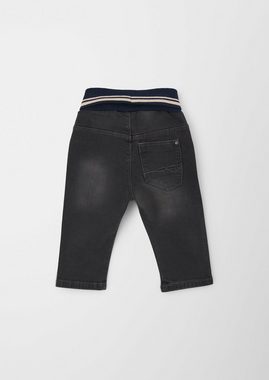 s.Oliver Stoffhose Jeans / Regular Fit / High Rise / Straight Leg Kontrast-Details, Waschung
