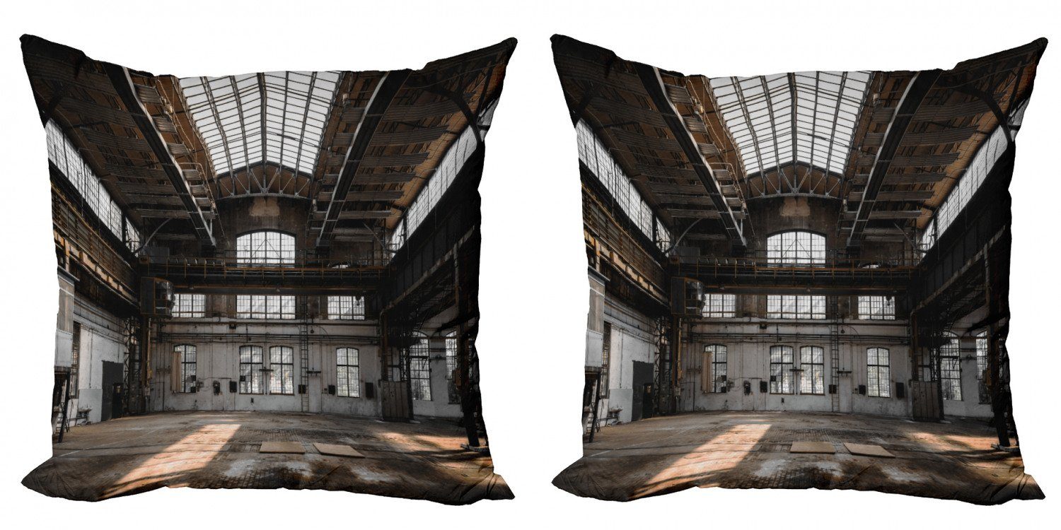 Kissenbezüge Modern Accent industriell (2 Digitaldruck, Abakuhaus Stück), Alter Doppelseitiger Hangar