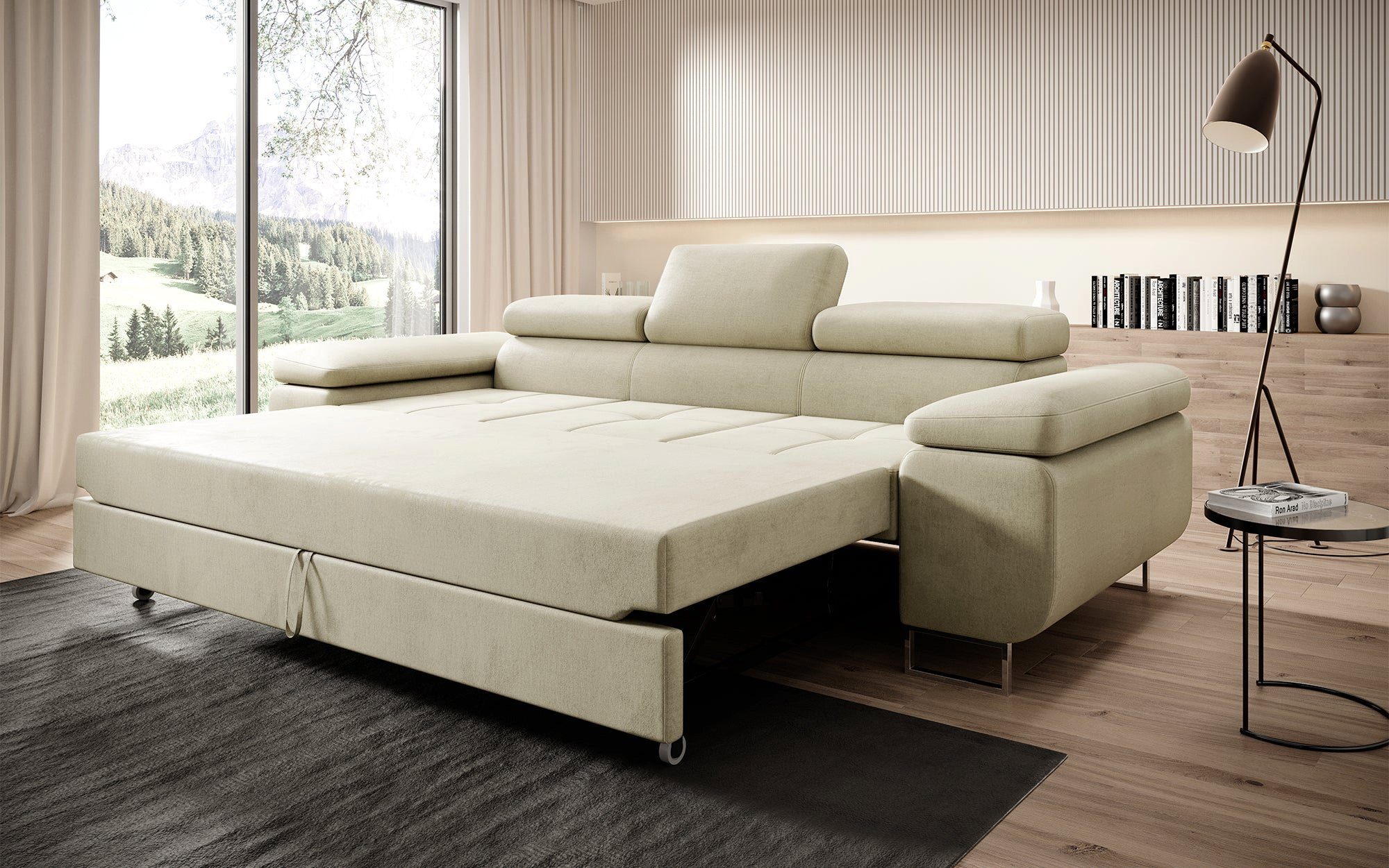 Baidani Sofa Siera mit Schlaffunktion (Samt)
