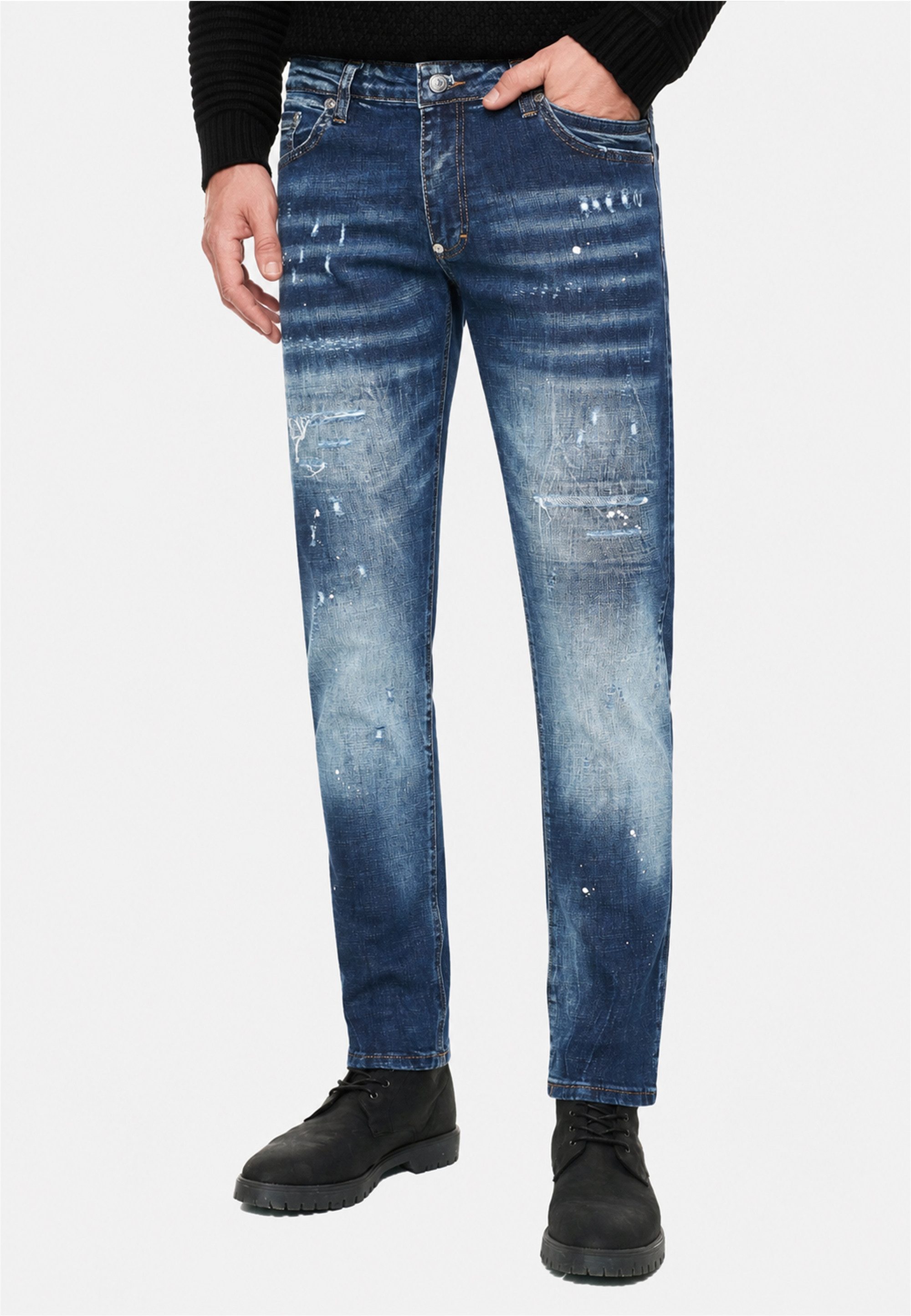 Rusty Neal Slim-fit-Jeans 12246-0 mit Stretchanteil für große Bewegungsfreiheit