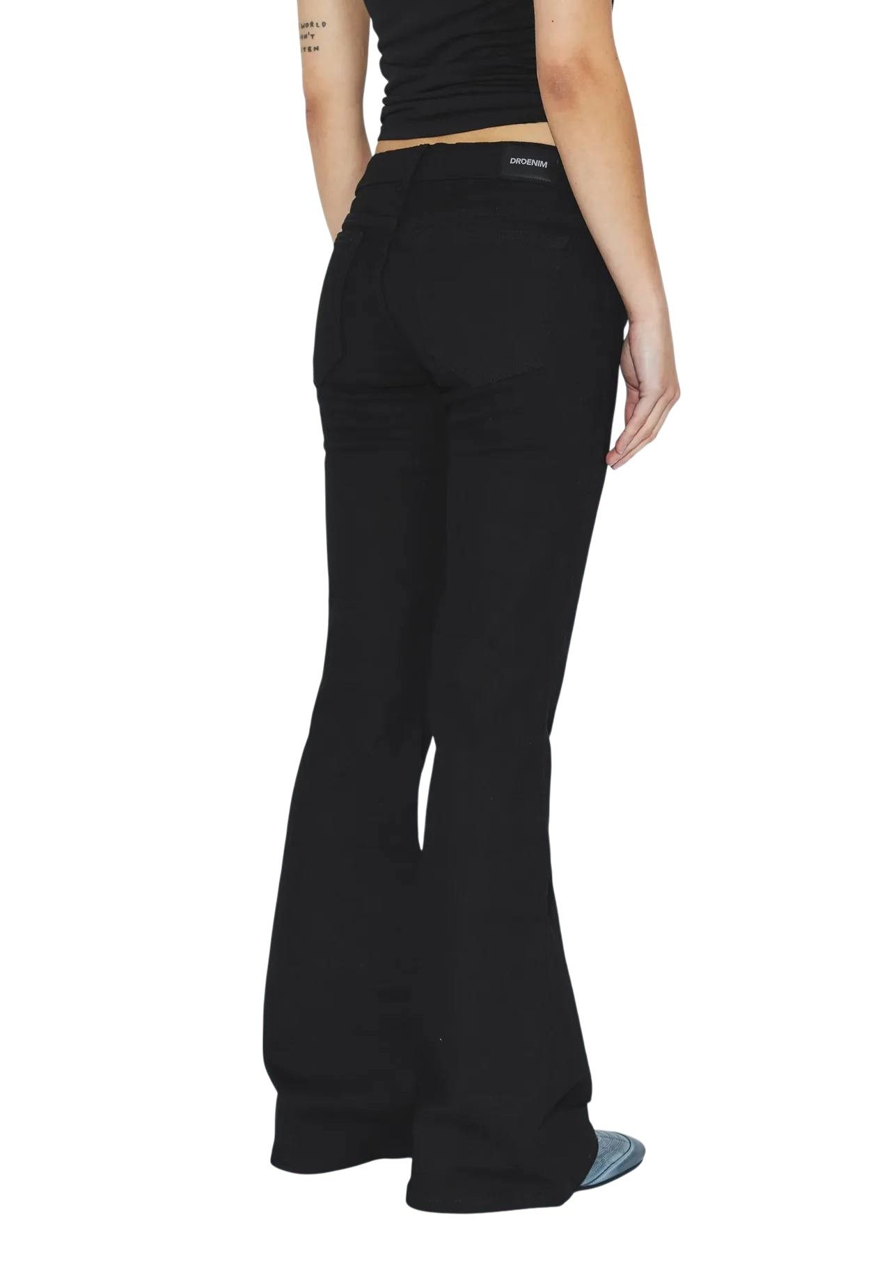 Dr. Denim Skinny-fit-Jeans Jeans Dr.Denim Kily Low Bootcut - Solid black Bootcut-Bein