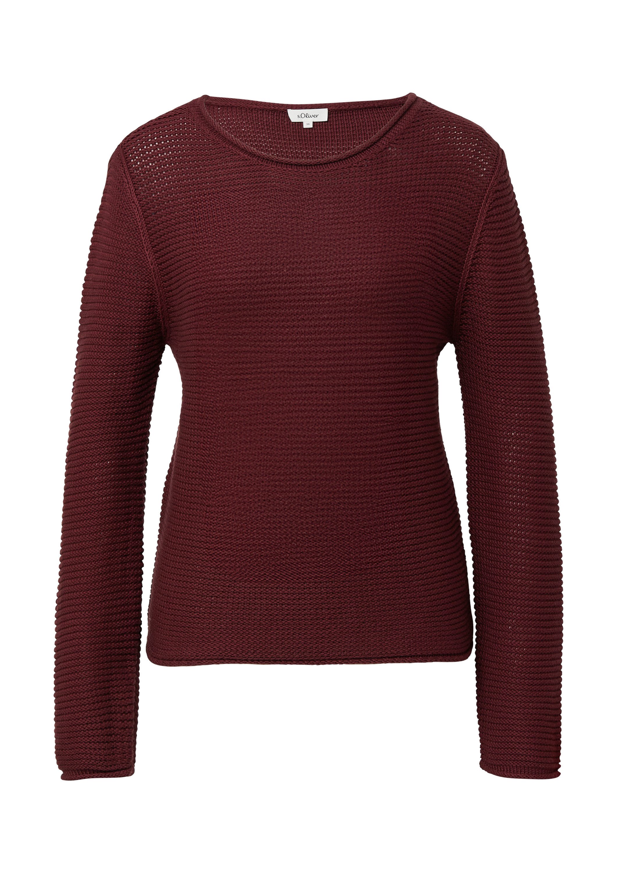 s.Oliver Longpullover Strickpullover Strickpullover im Slim Fit mit Rollkan günstig online kaufen