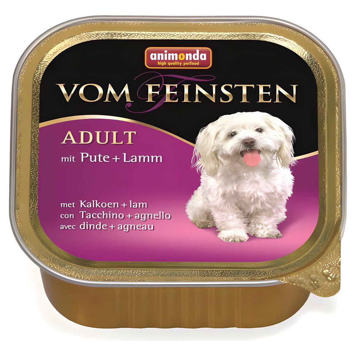 Animonda vom Feinsten Adult mit Pute + Lamm 150 g - 22 Stück, Nassfutter für: Hund