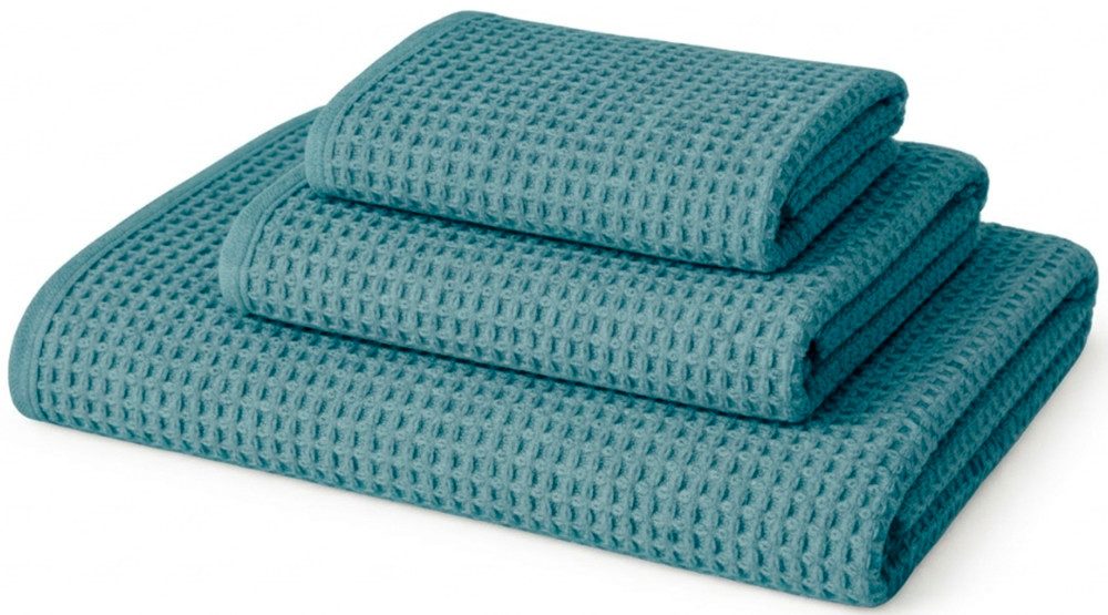Egeria Handtuch LIVA, Waffelpiqué (2-St), 50x100 cm, Waffelpiqué Struktur