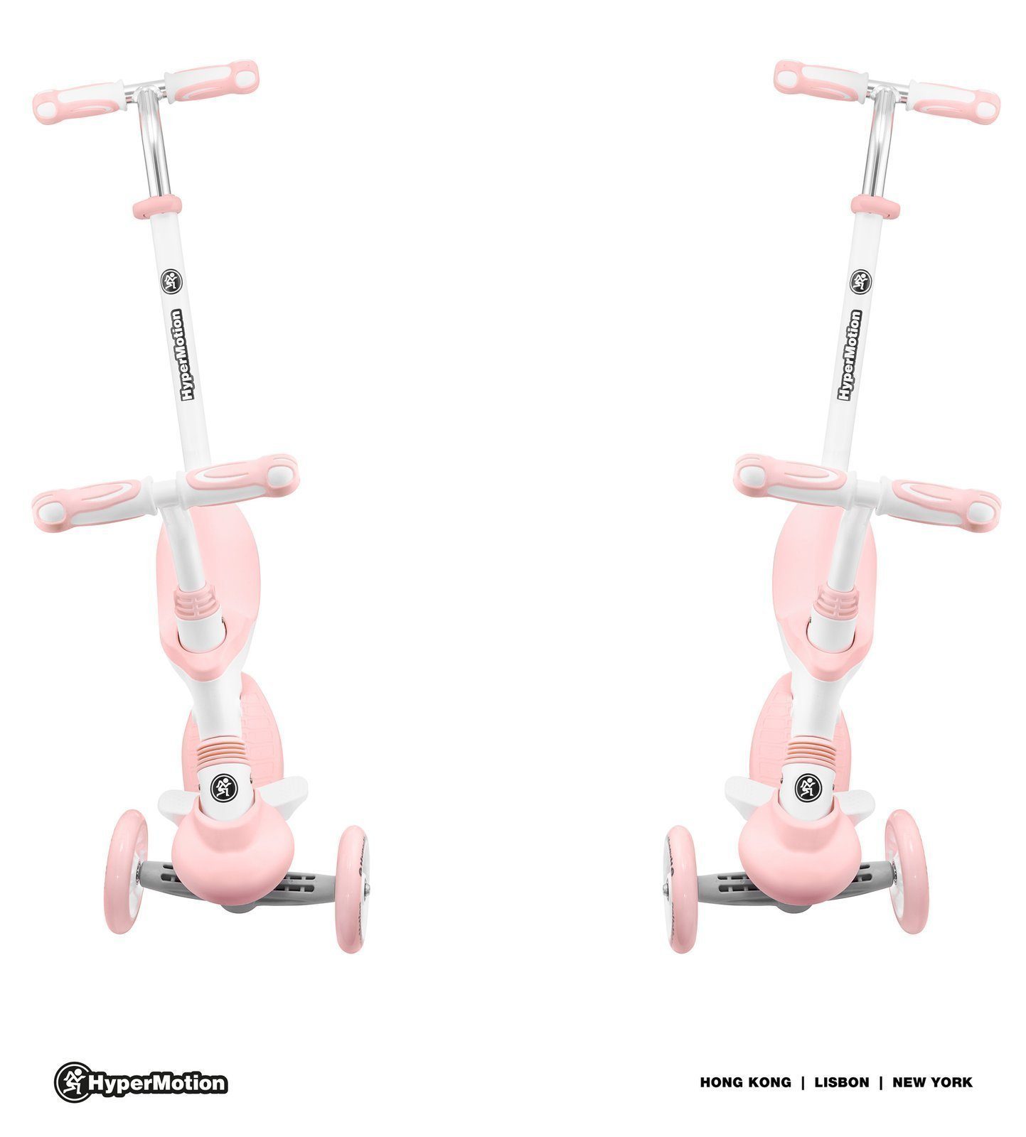 HyperMotion Dreiradscooter Roller 5in1 Rosa 