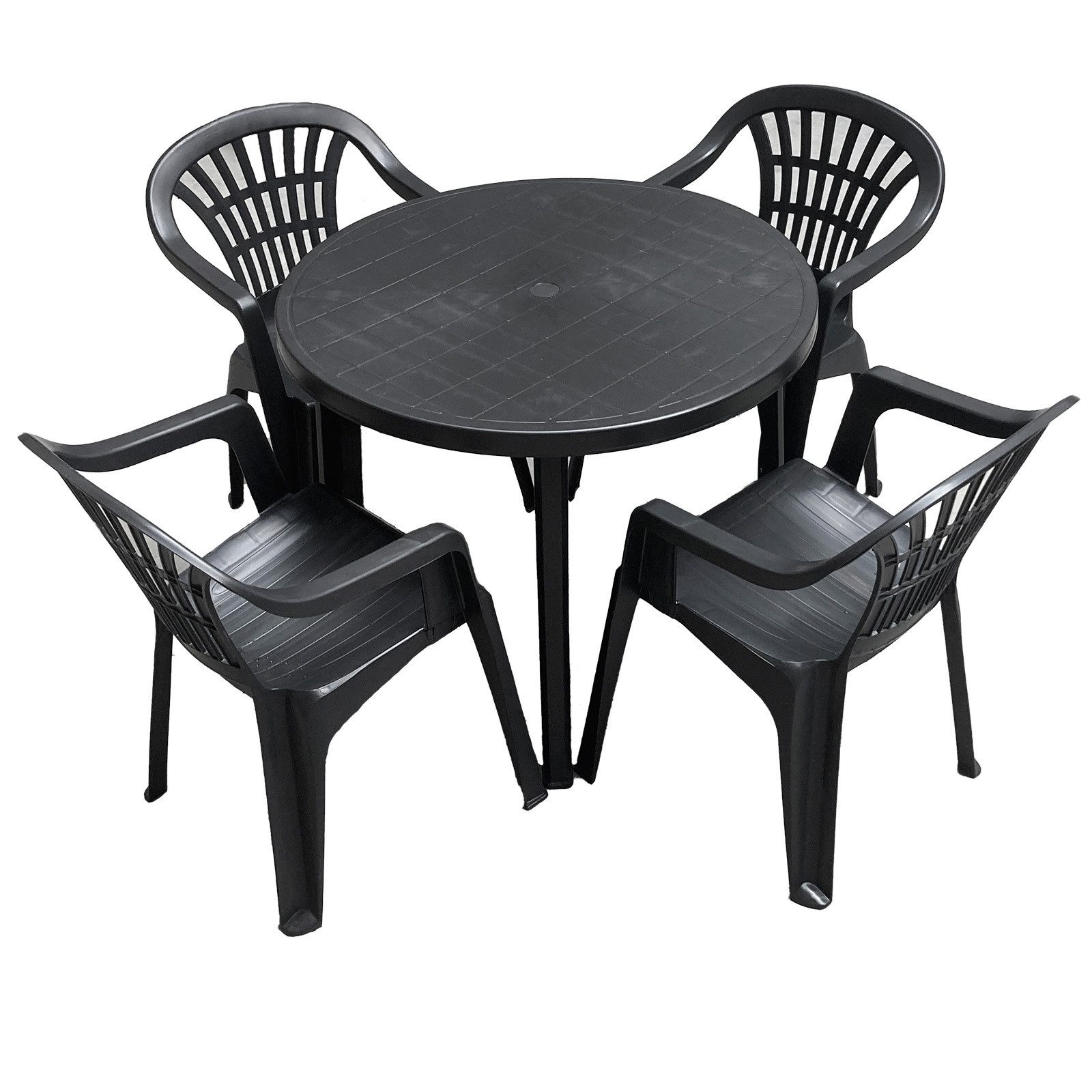 Progarden Sitzgruppe Gartenmöbel Kunststoff 5 Tlg. Terrassenmöbel Terrasse günstig online kaufen