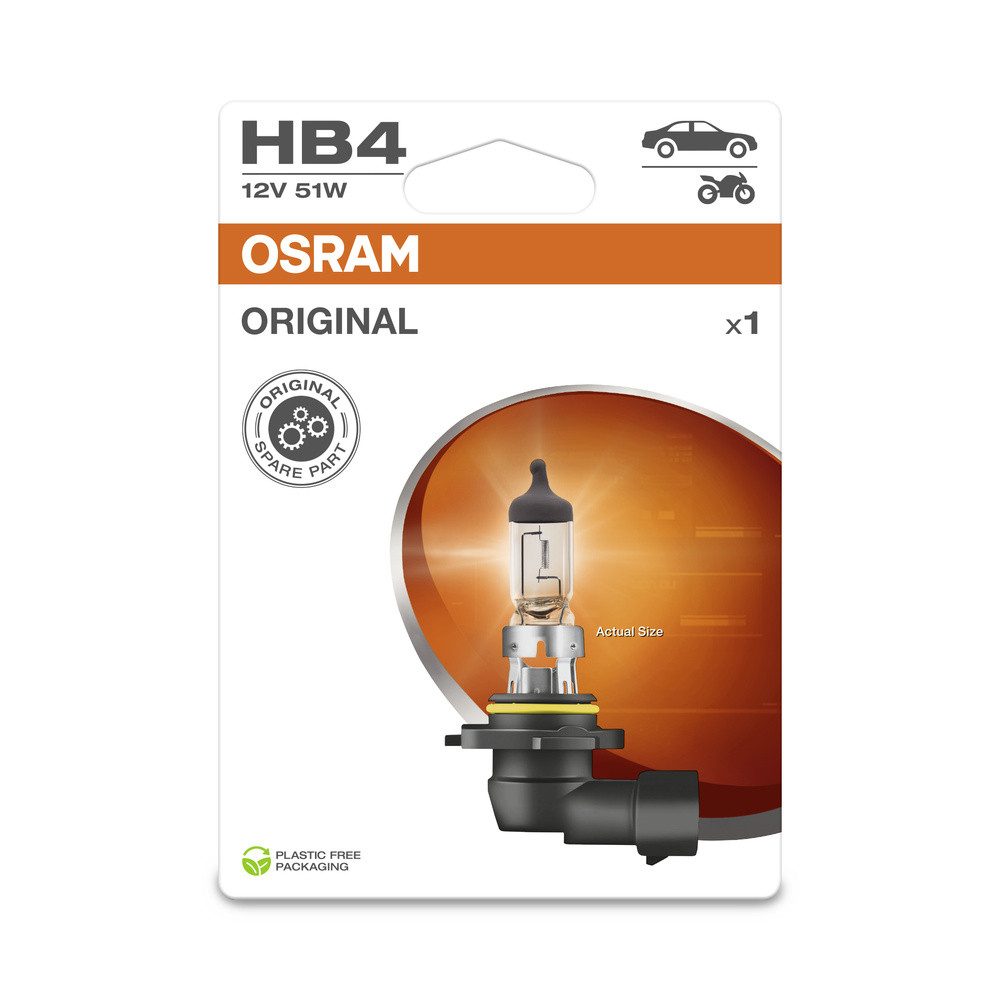 Osram KFZ-Ersatzleuchte Osram Automotive 4062172395328 Halogen Leuchtmittel Original Line HB4 – Bild 2 von 2