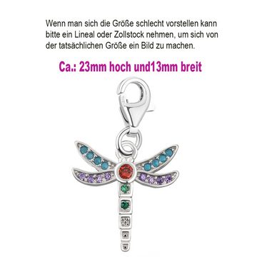 Limana Charm Schmetterling Libelle 925 Sterling Silber Armband Ketten Anhänger Einhänger (inkl. Herz Geschenkdose), Geschenkidee