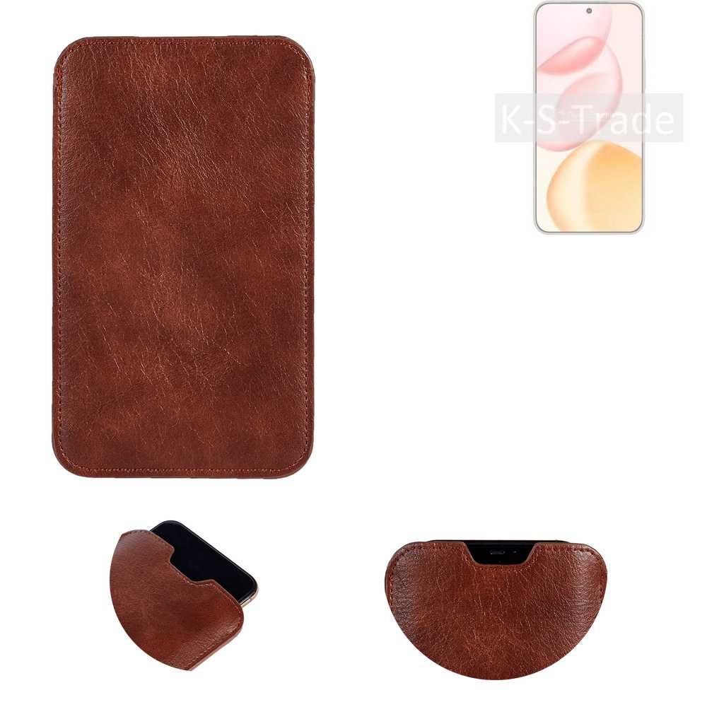K-S-Trade Handyhülle für Honor 400, Schutzhülle Handyhülle Handytasche Kunstleder Sleeve in braun