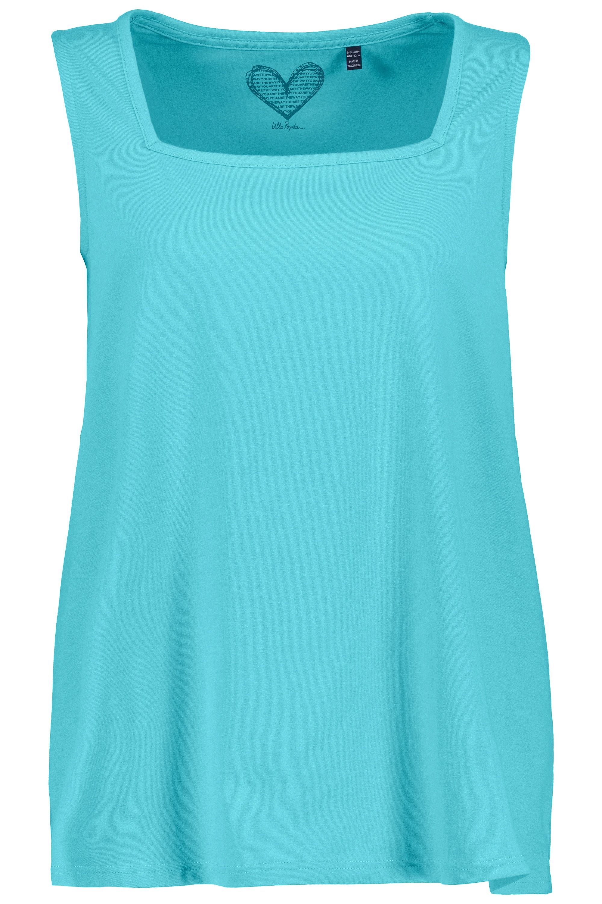 Ulla Popken T-Shirt Top A-Linie Carree-Ausschnitt günstig online kaufen