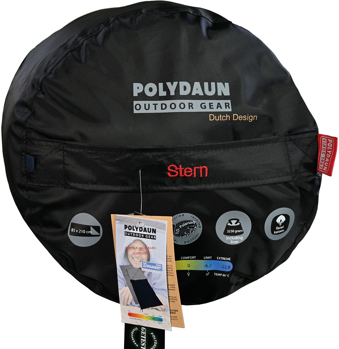 Polydaun Deckenschlafsack Schlafsack Stern 85x210 cm Antraziet- 4-Jahreszeiten (1 tlg)